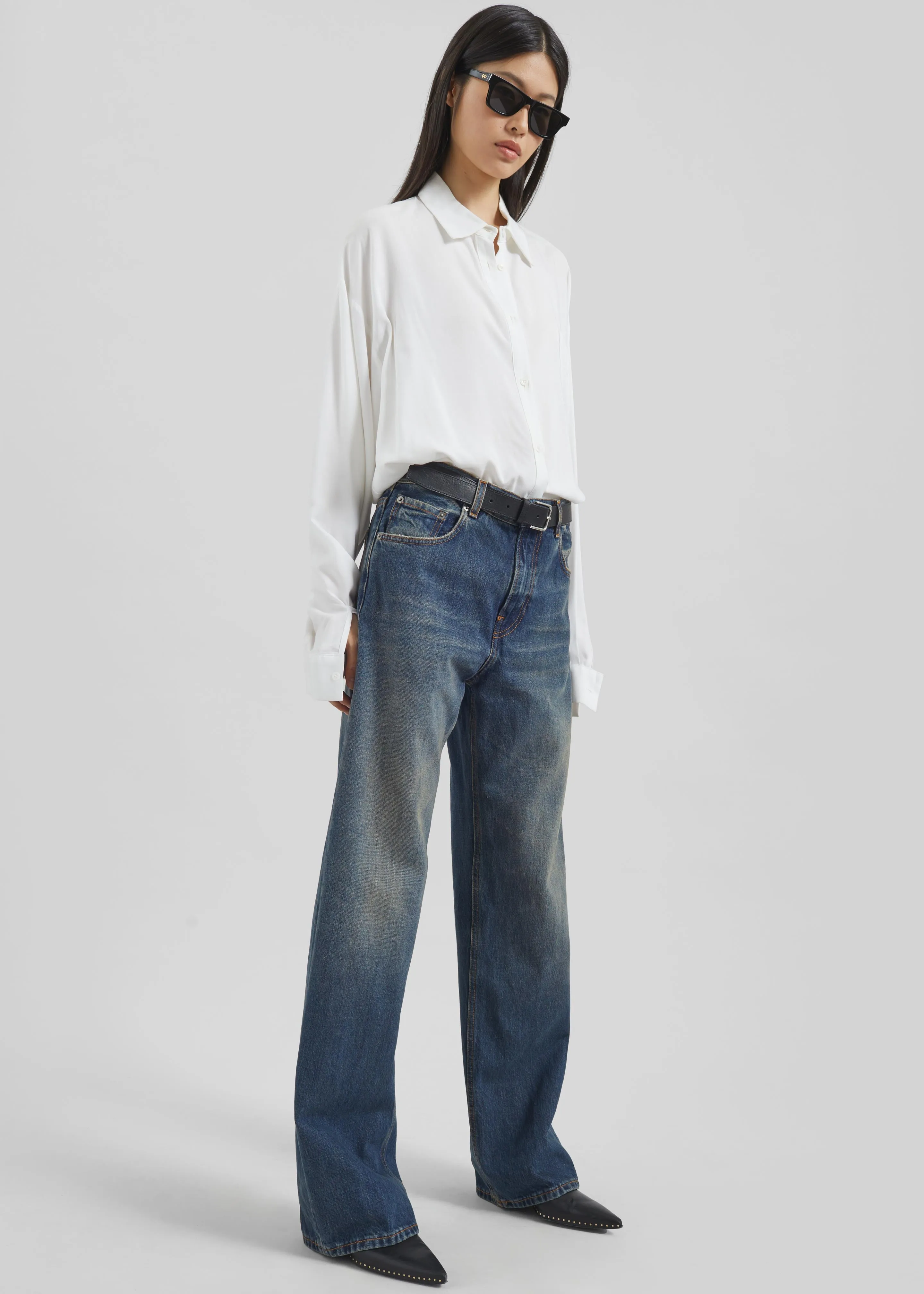 Haikure Bonnie Jeans - Intense Blue sold by Frankie Shop