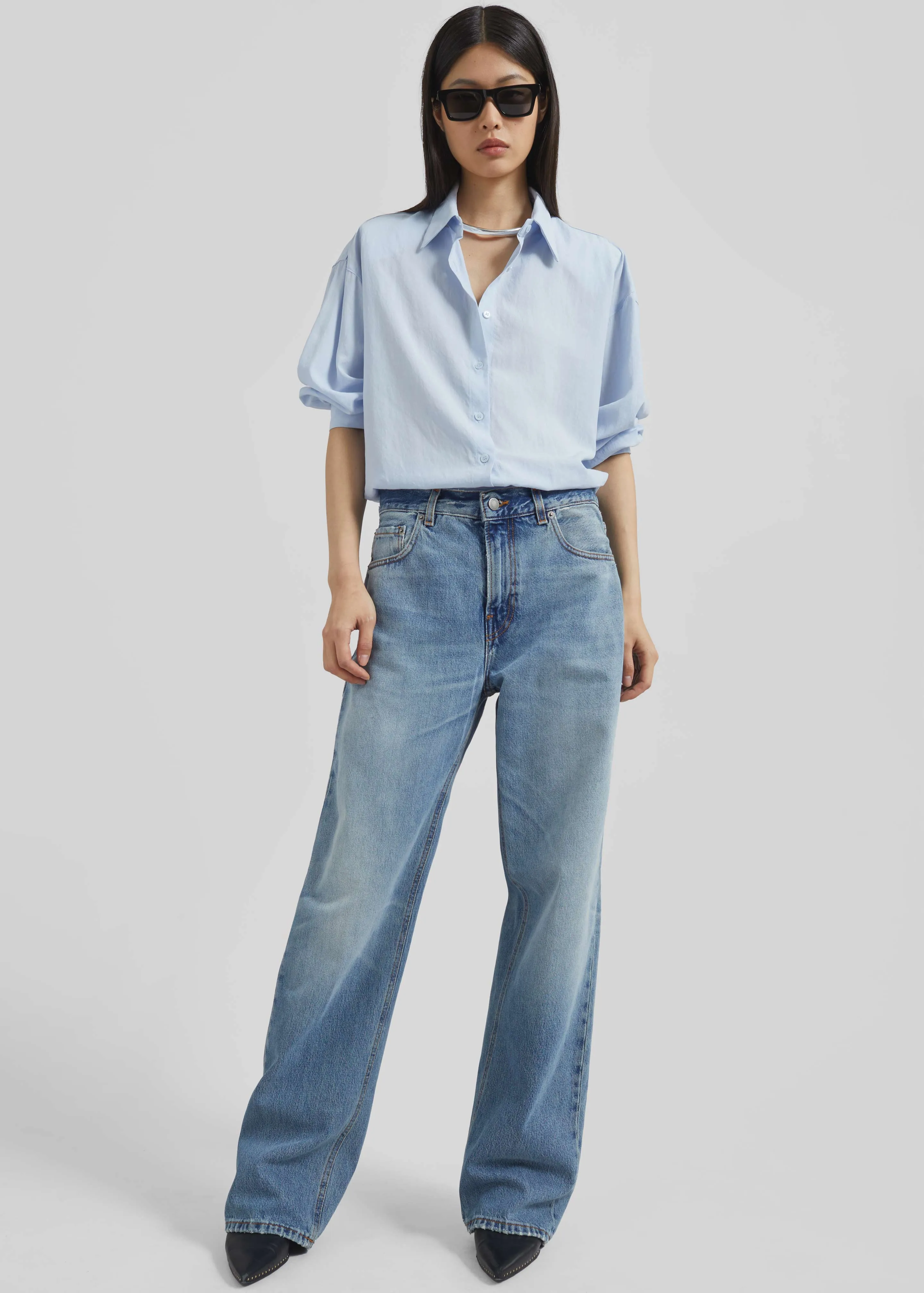 Haikure Bonnie Jeans - Dive Blue Wash sold by Frankie Shop