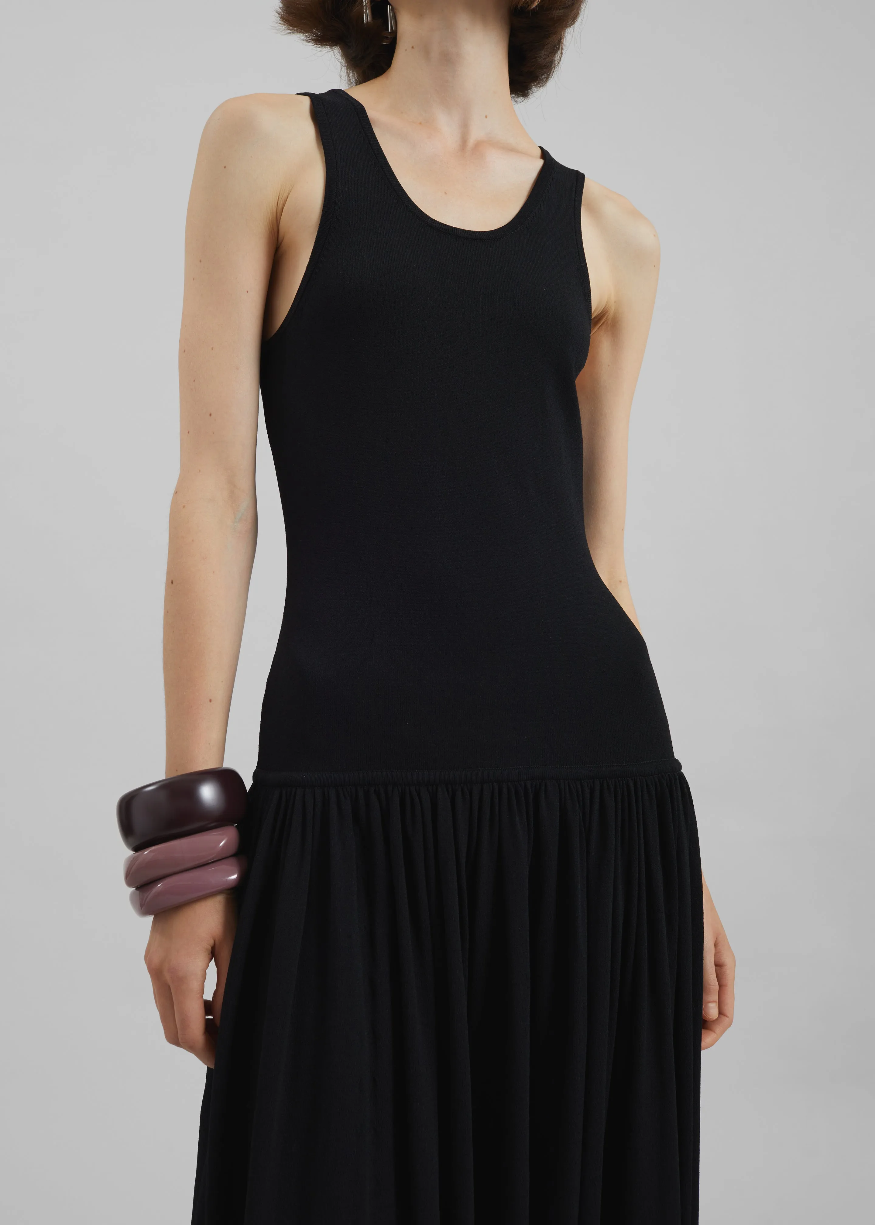 Loulou de Saison Jada Long Jersey Dress - Black sold by Frankie Shop product image thumbnail 5