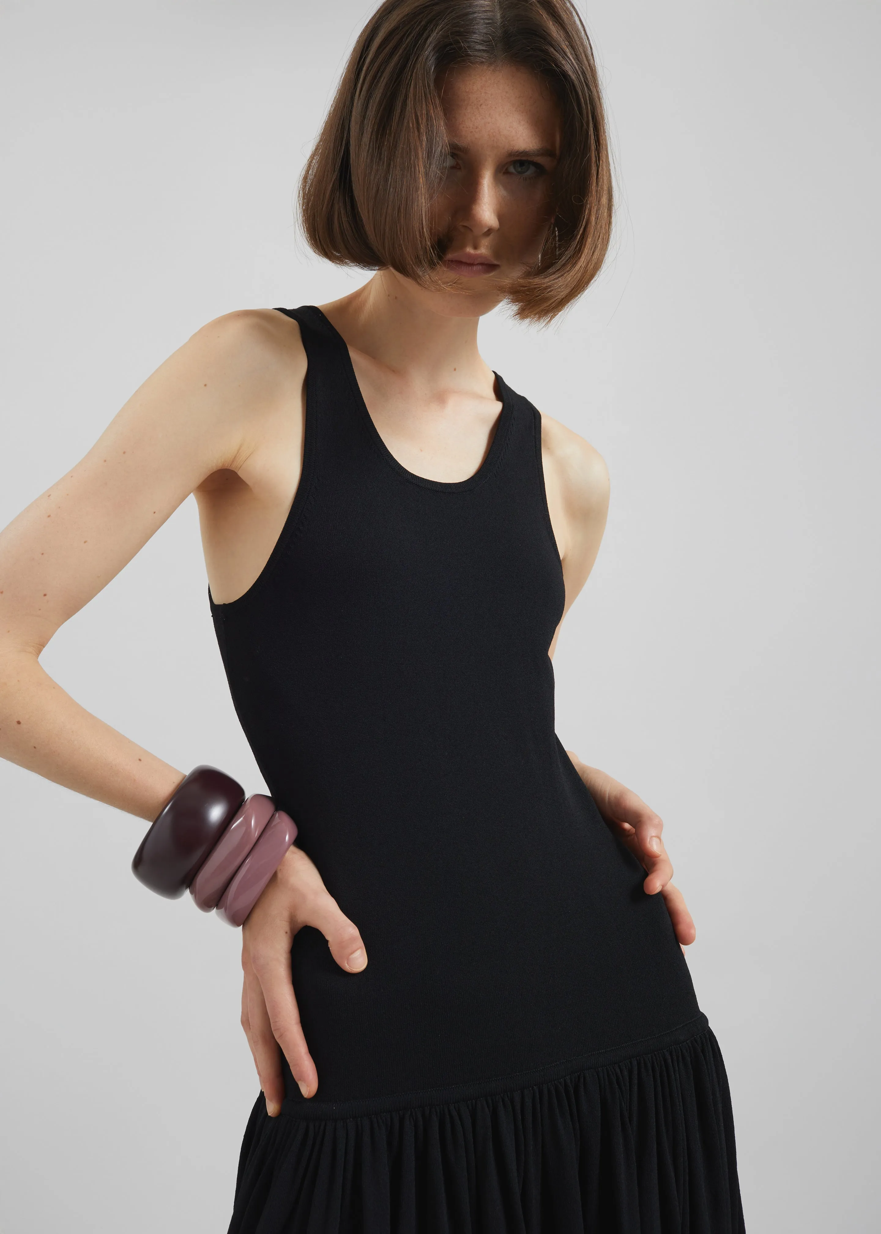 Loulou de Saison Jada Long Jersey Dress - Black sold by Frankie Shop product image thumbnail 2