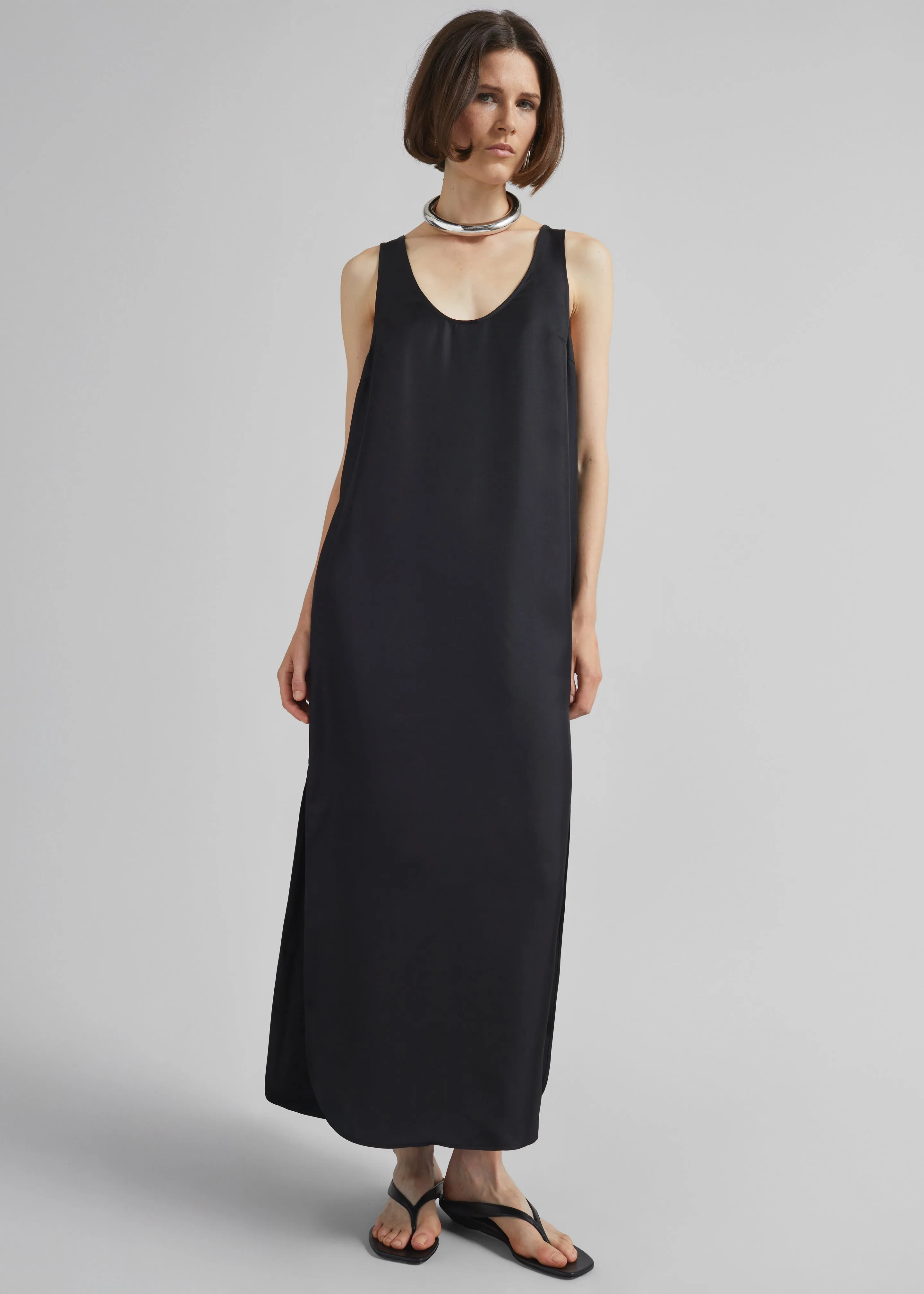 Loulou de Saison Nada Silk Long Dress - Black sold by Frankie Shop product image thumbnail 3