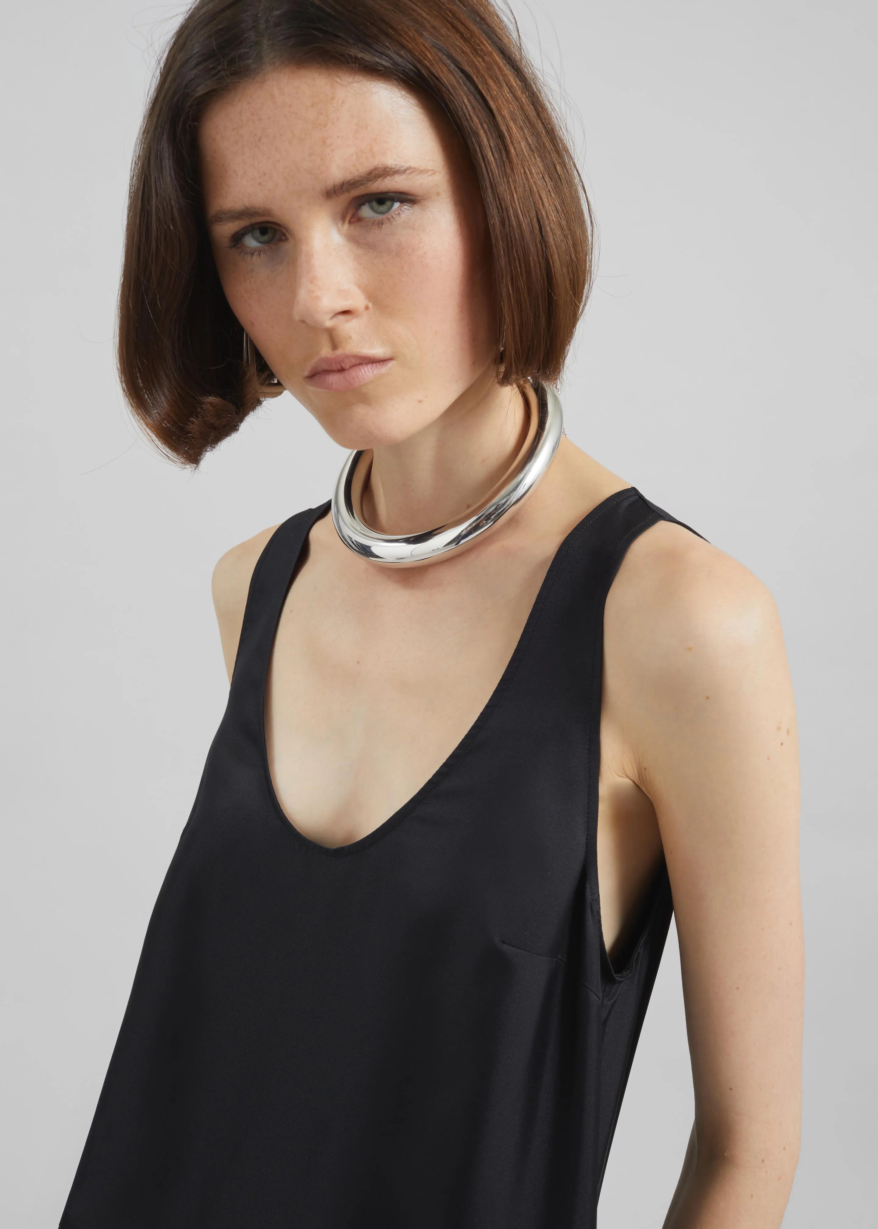 Loulou de Saison Nada Silk Long Dress - Black sold by Frankie Shop product image thumbnail 2