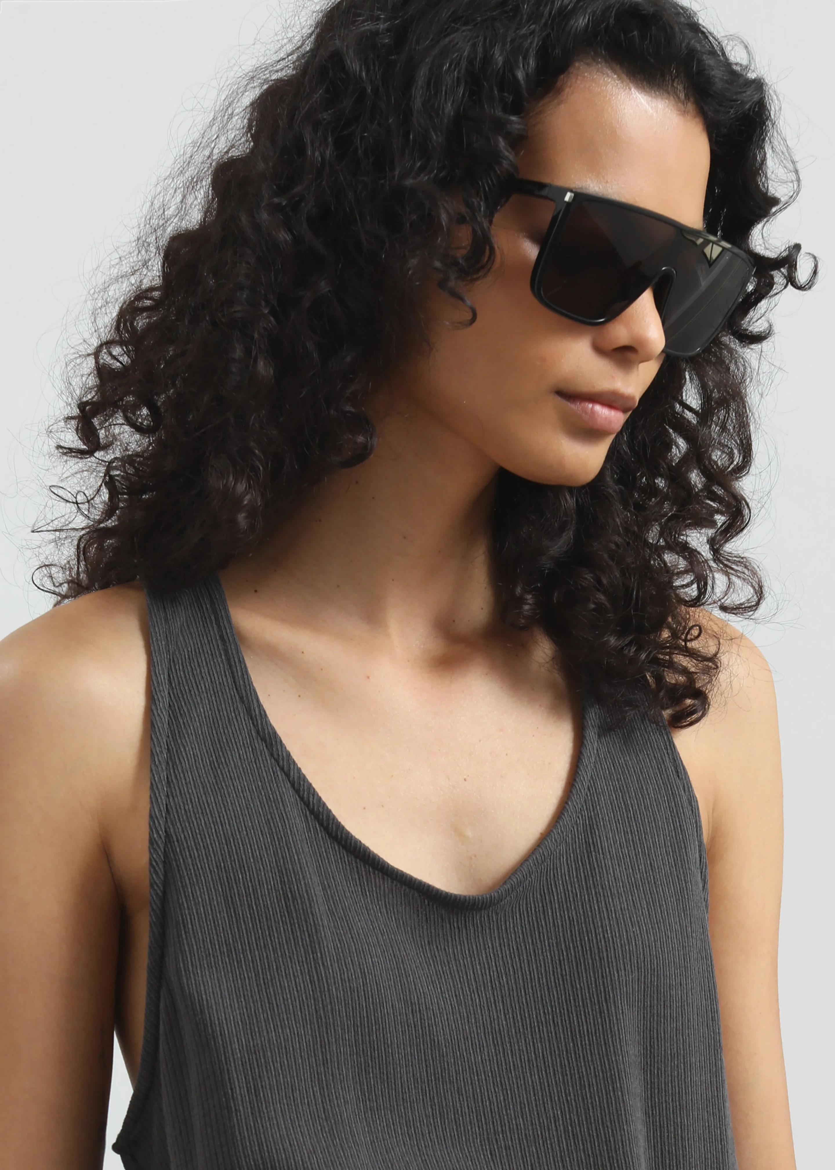 Nox Ribbed Tank Top - Storm Grey sold by Frankie Shop product image thumbnail 3