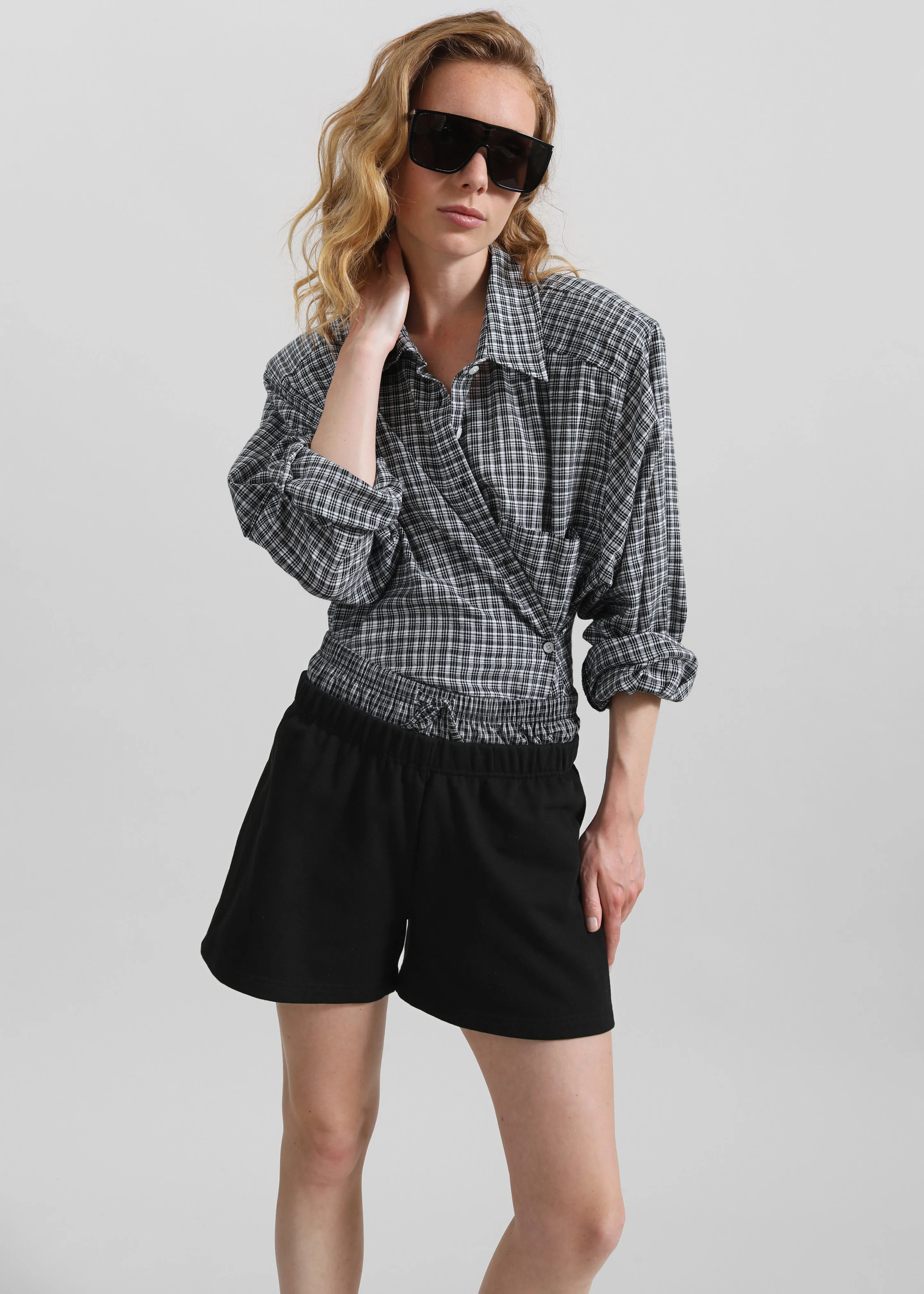 Cressy Double Waistband Shorts - Black sold by Frankie Shop