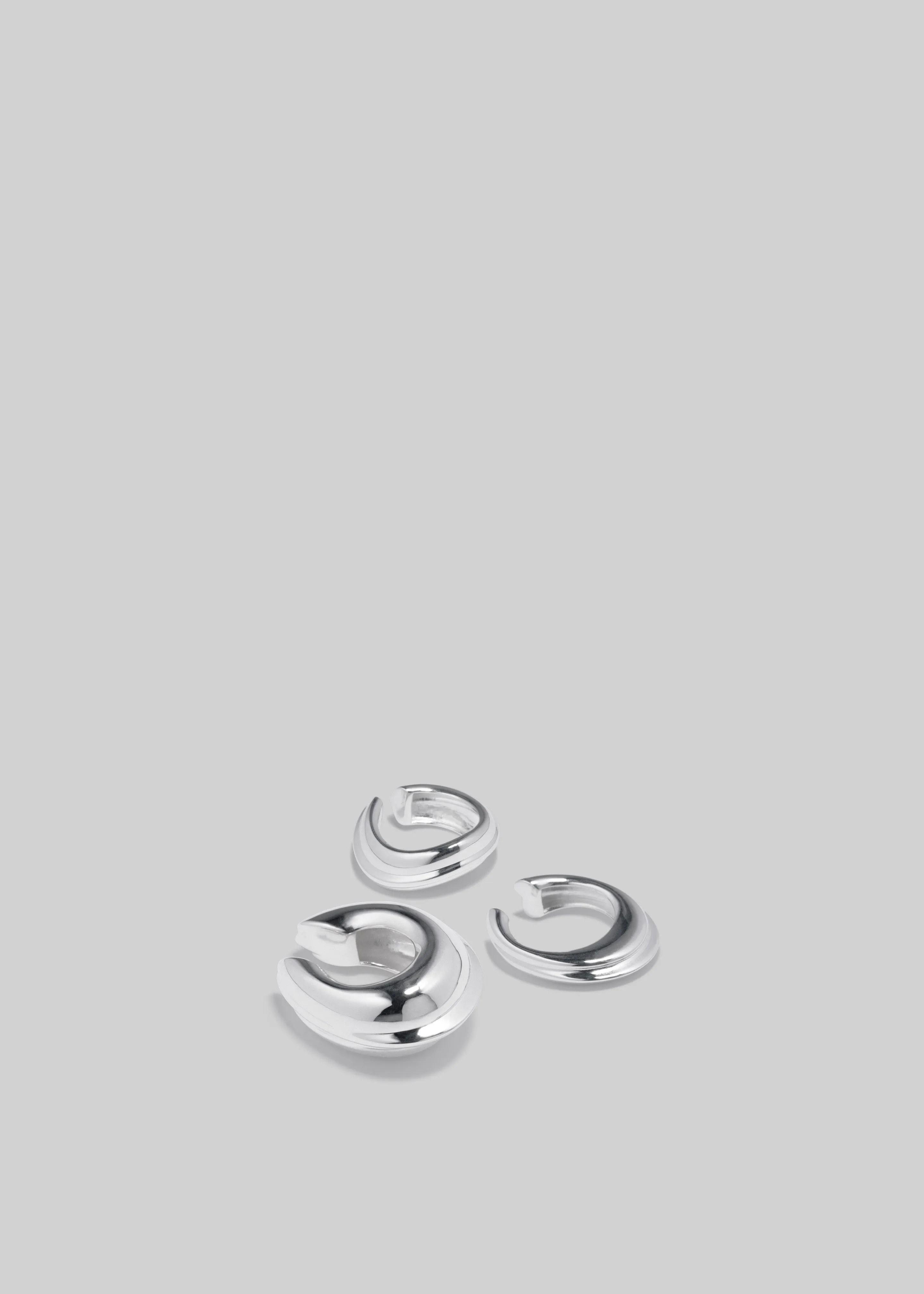 Completedworks Is This Riveting? Set of Three Ear Cuffs - Silver sold by Frankie Shop product image thumbnail 2