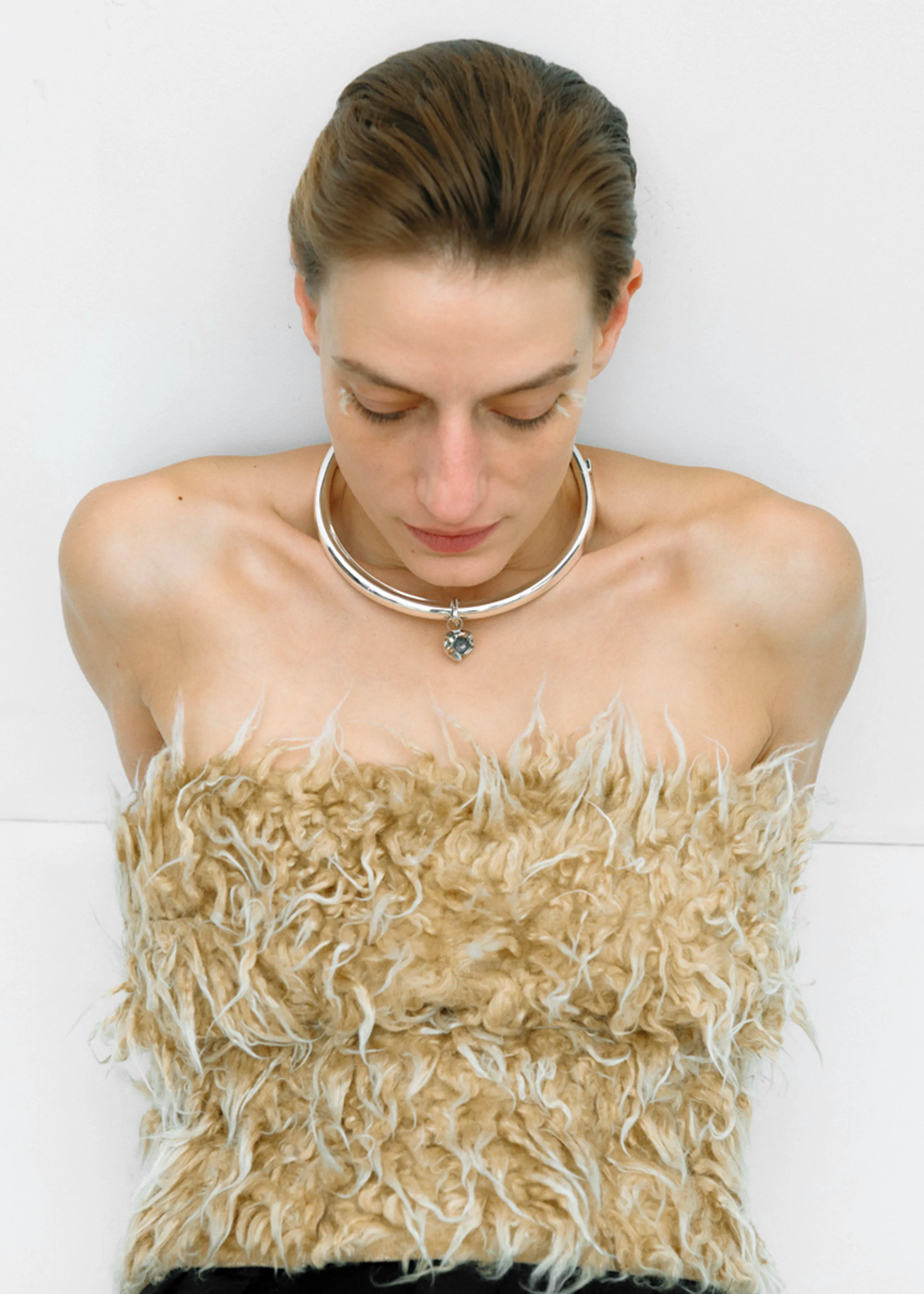 Completedworks Satin Neck Collar - Silver sold by Frankie Shop product image thumbnail 3
