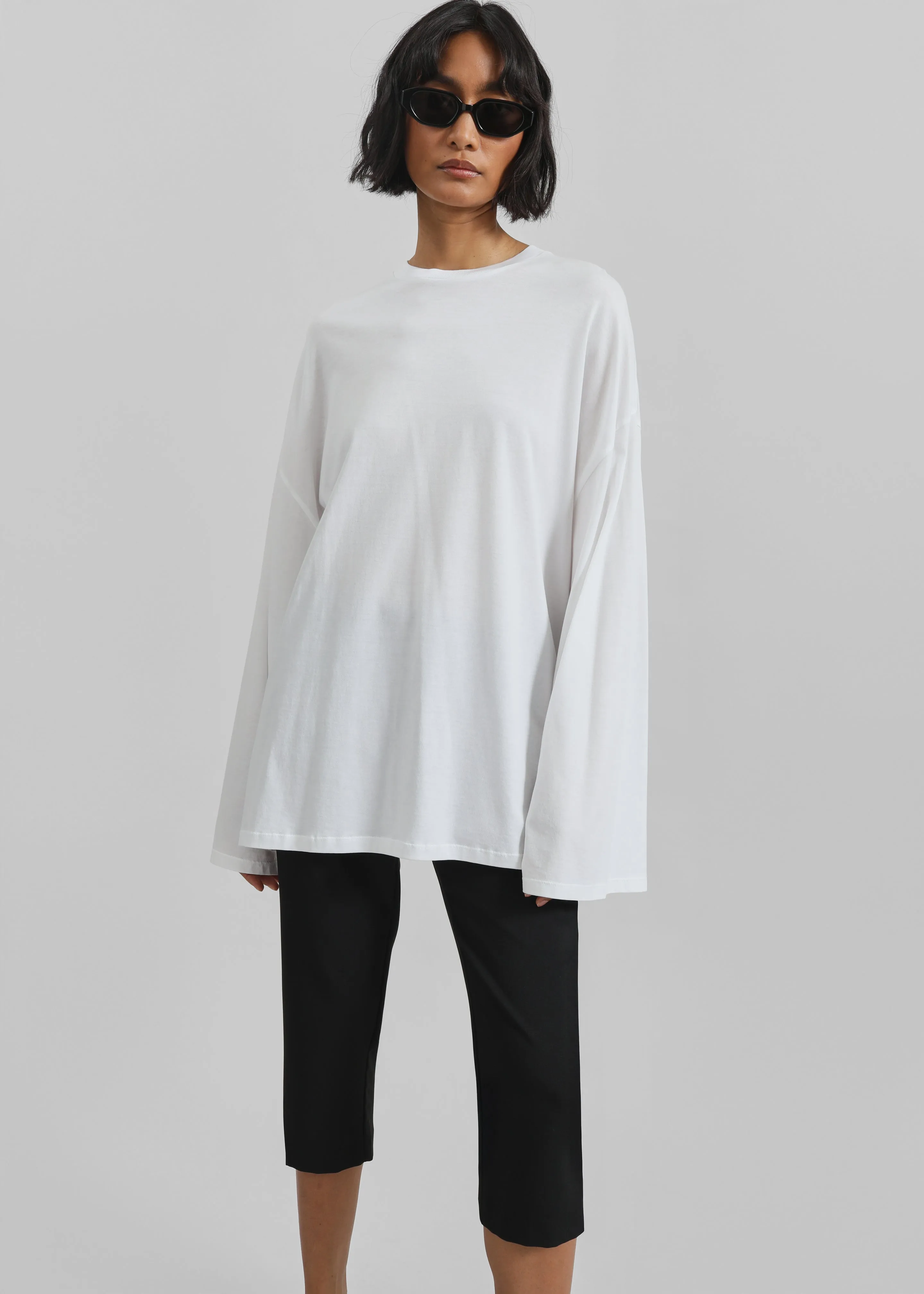 Rio Oversized Sleeve Tee - White sold by Frankie Shop product image thumbnail 3
