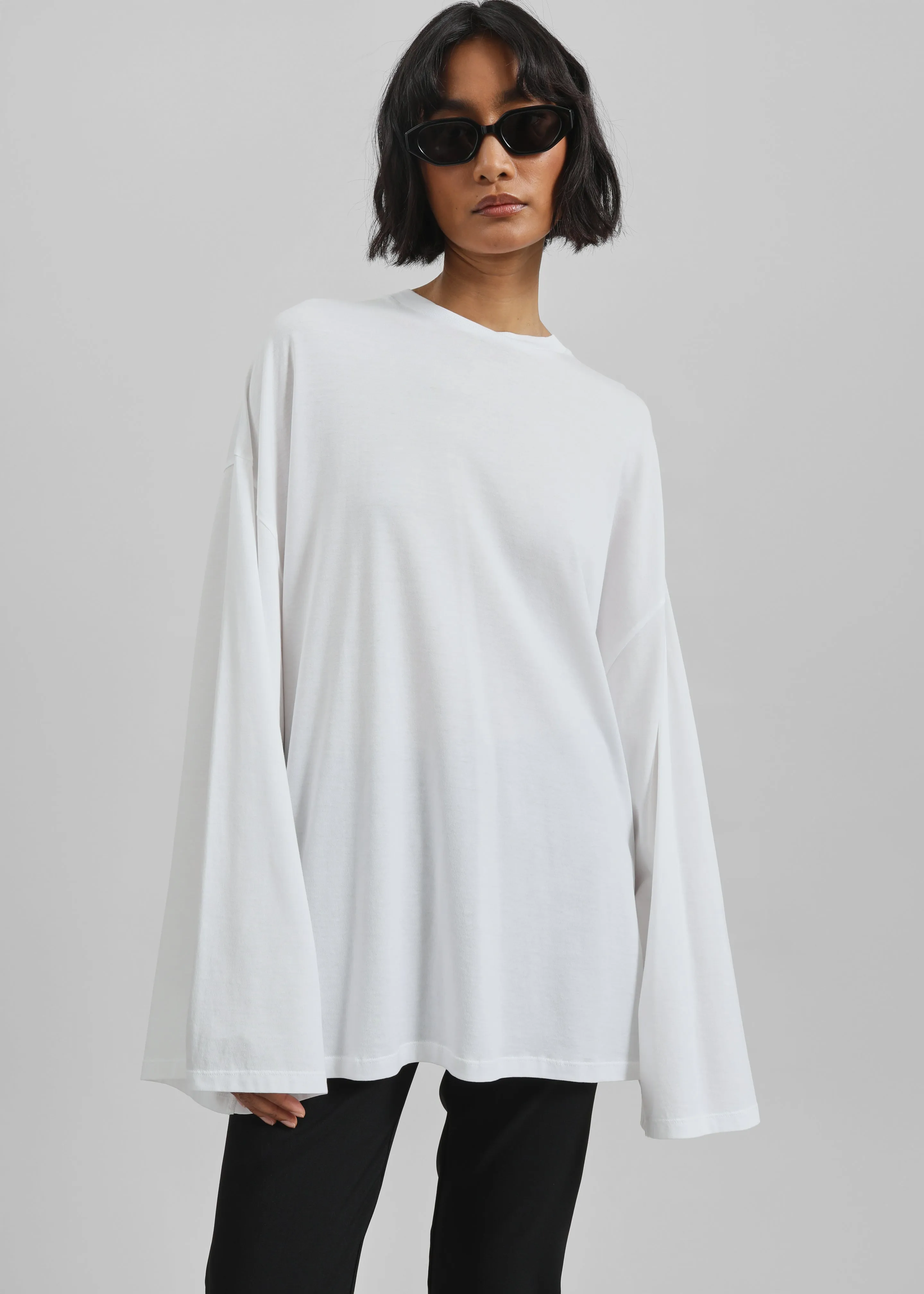 Rio Oversized Sleeve Tee - White sold by Frankie Shop