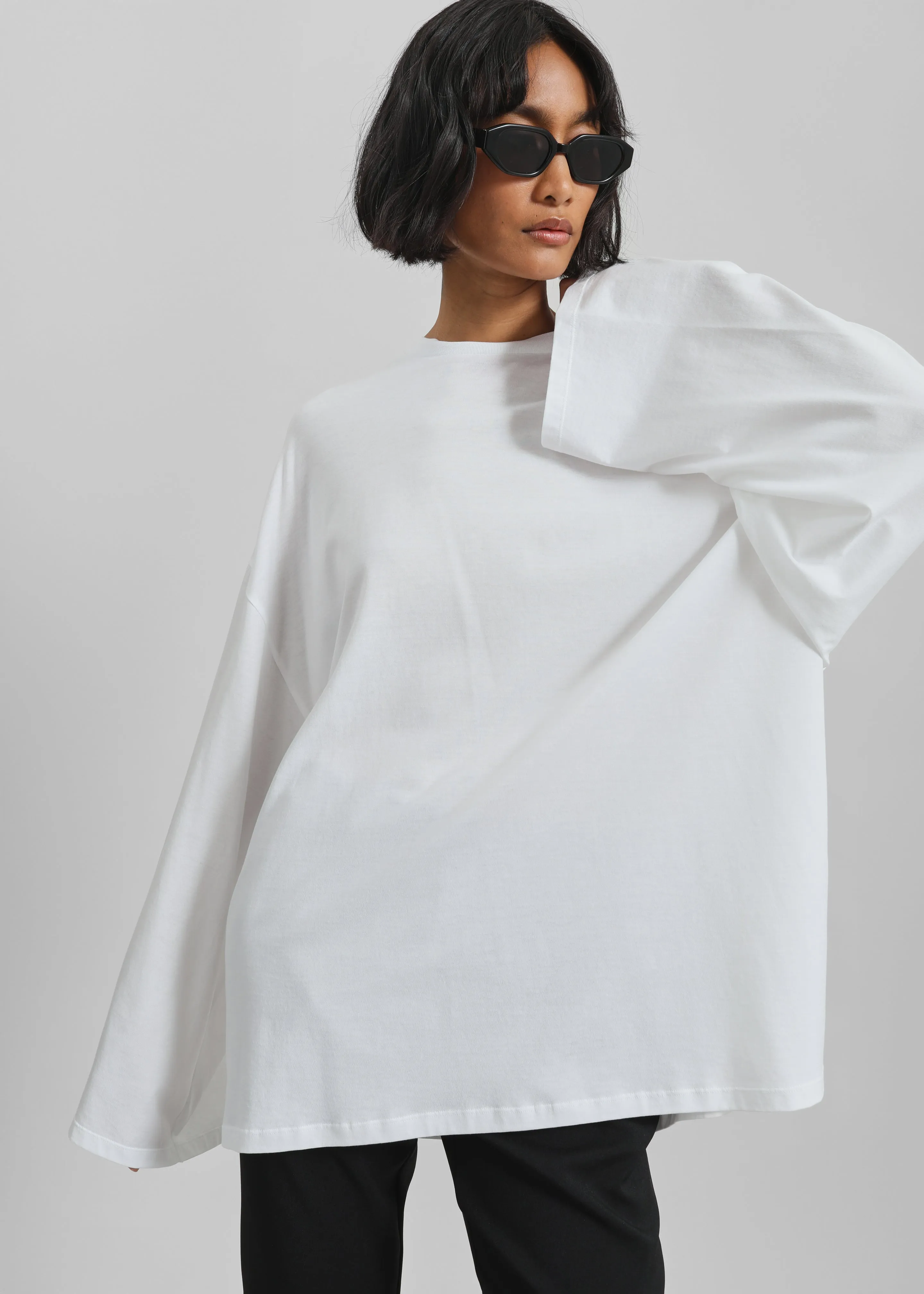 Rio Oversized Sleeve Tee - White sold by Frankie Shop product image thumbnail 4