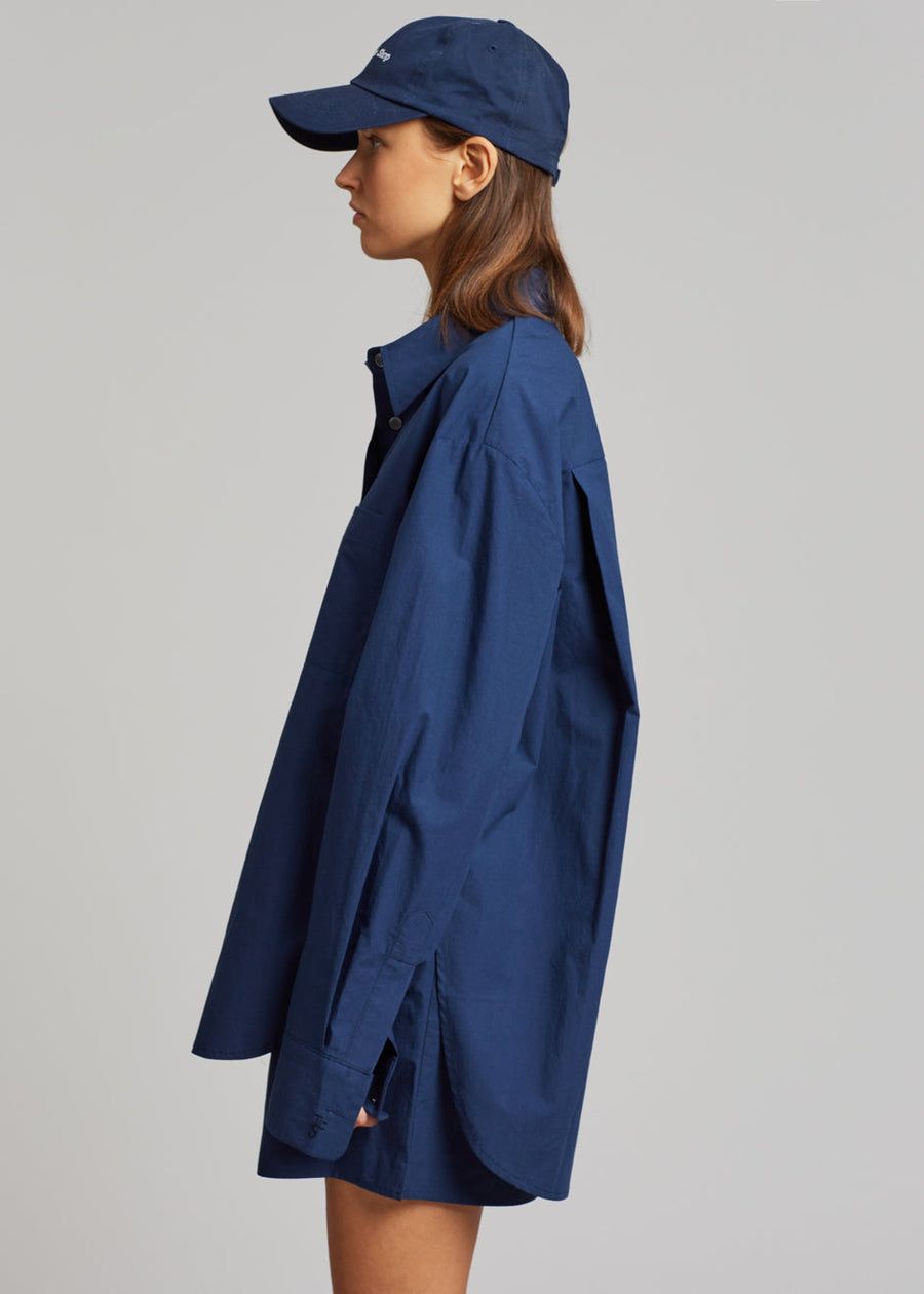 Lui Cotton Shirt - Navy sold by Frankie Shop product image thumbnail 3
