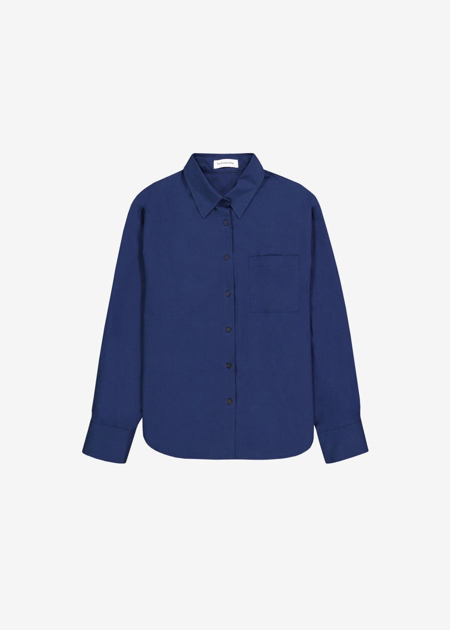 Lui Cotton Shirt - Navy sold by Frankie Shop product image thumbnail 4