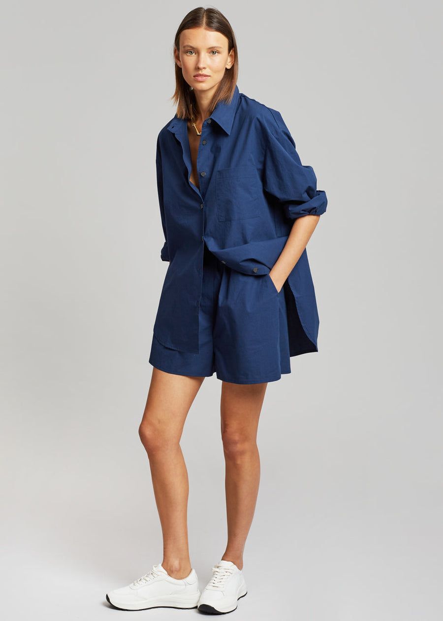 Lui Cotton Shirt - Navy sold by Frankie Shop product image thumbnail 9