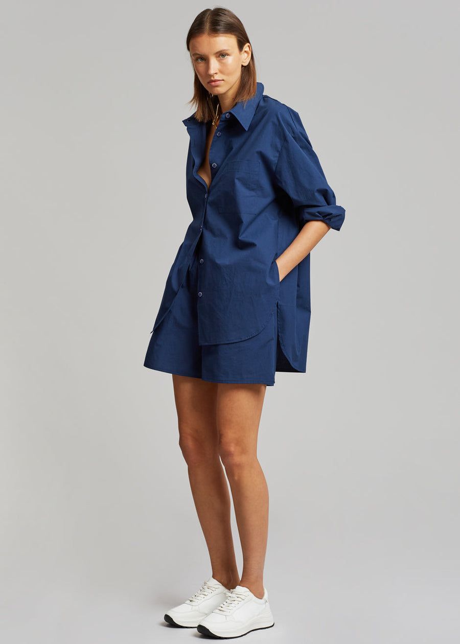 Lui Cotton Shirt - Navy sold by Frankie Shop product image thumbnail 10