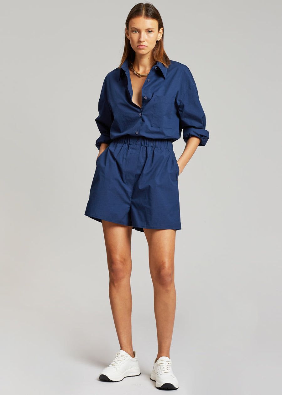 Lui Cotton Shirt - Navy sold by Frankie Shop product image thumbnail 2