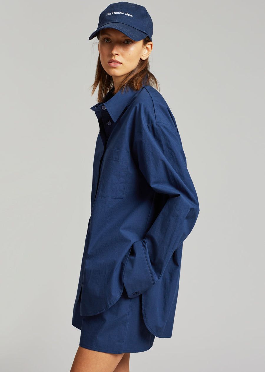 Lui Cotton Shirt - Navy sold by Frankie Shop product image thumbnail 11