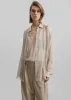 Oria Sheer Silk Chiffon Shirt - Beige sold by Frankie Shop