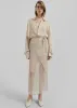 Oria Sheer Silk Chiffon Shirt - Beige sold by Frankie Shop