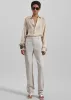 Oria Sheer Silk Chiffon Shirt - Beige sold by Frankie Shop
