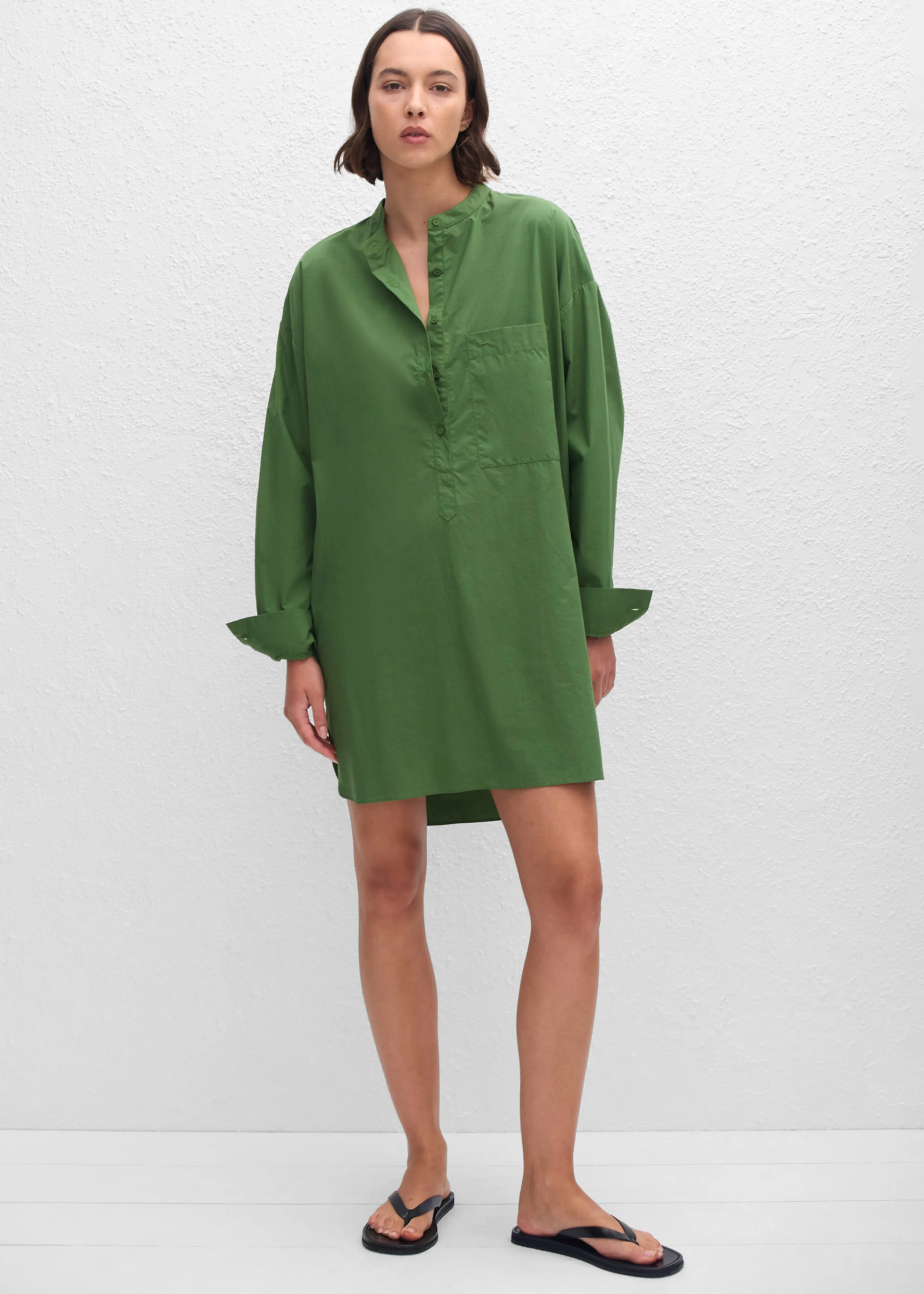Matteau Popover Mini Shirt Dress - Cactus sold by Frankie Shop product image thumbnail 4