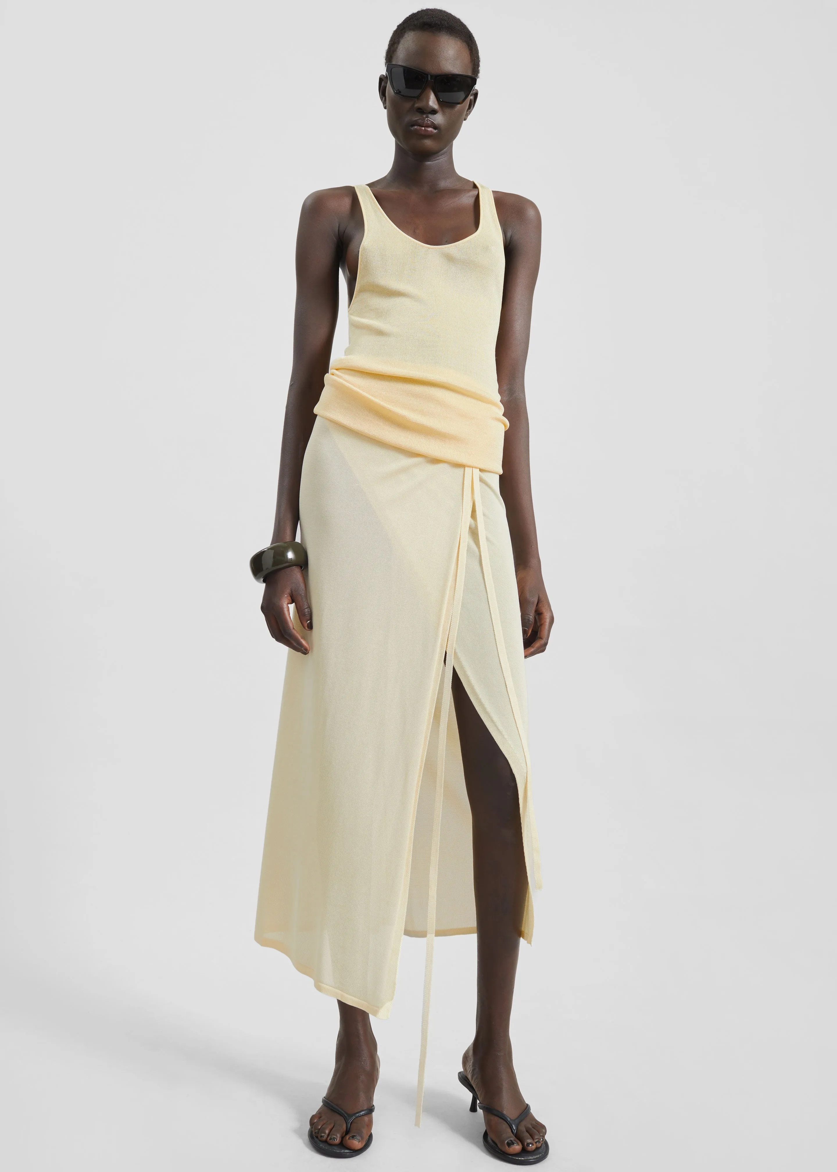 Rivo Knit Tank Top - Pale Yellow sold by Frankie Shop product image thumbnail 2