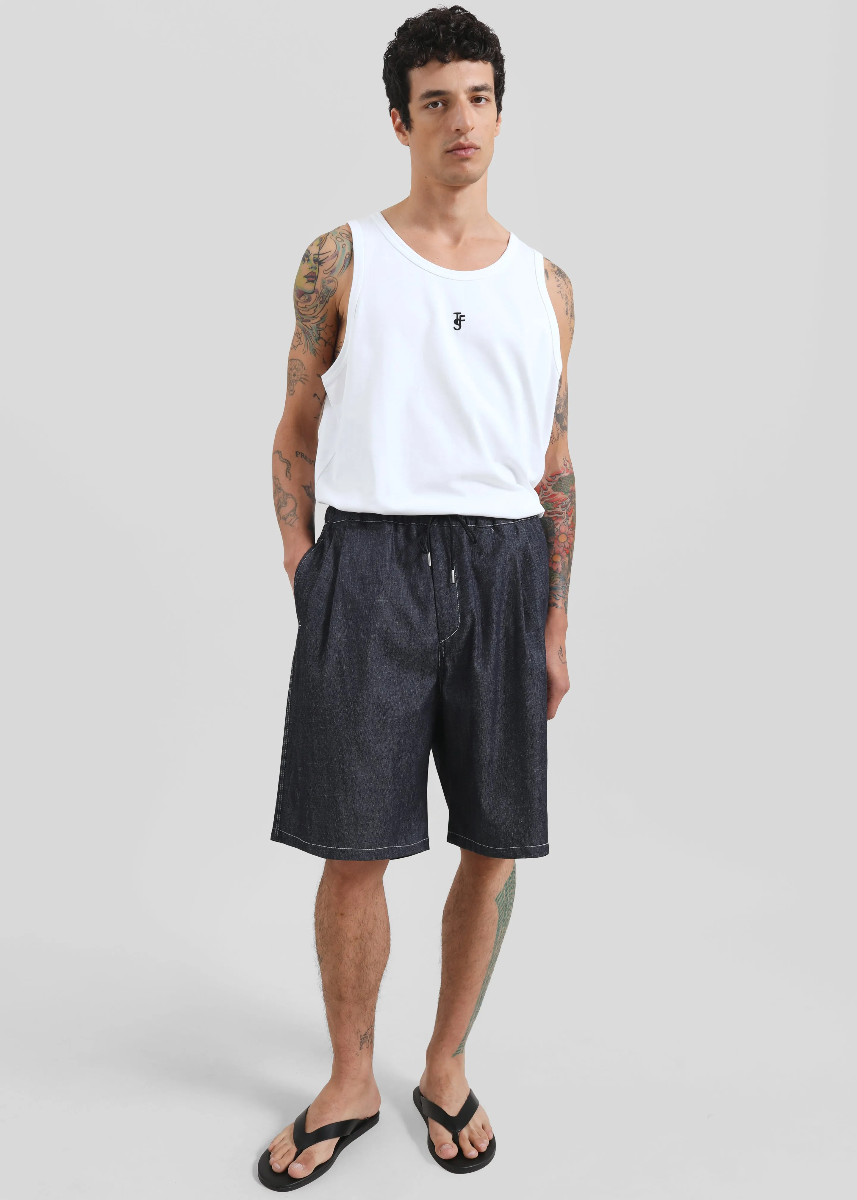 Axton Denim Shorts - Dark Wash sold by Frankie Shop product image thumbnail 5