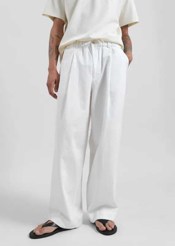 Denaye Cotton Barrel Leg Pants - White sold by Frankie Shop