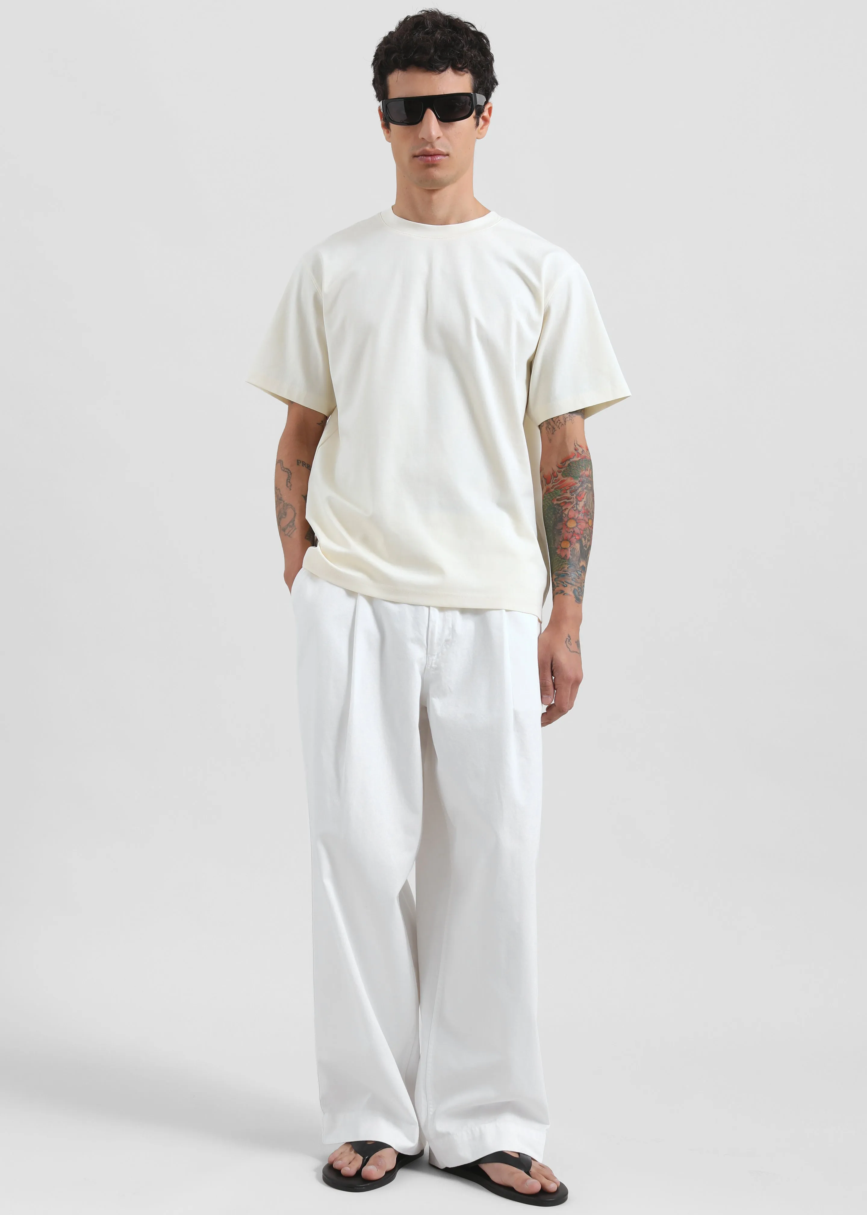 Denaye Cotton Barrel Leg Pants - White sold by Frankie Shop product image thumbnail 5