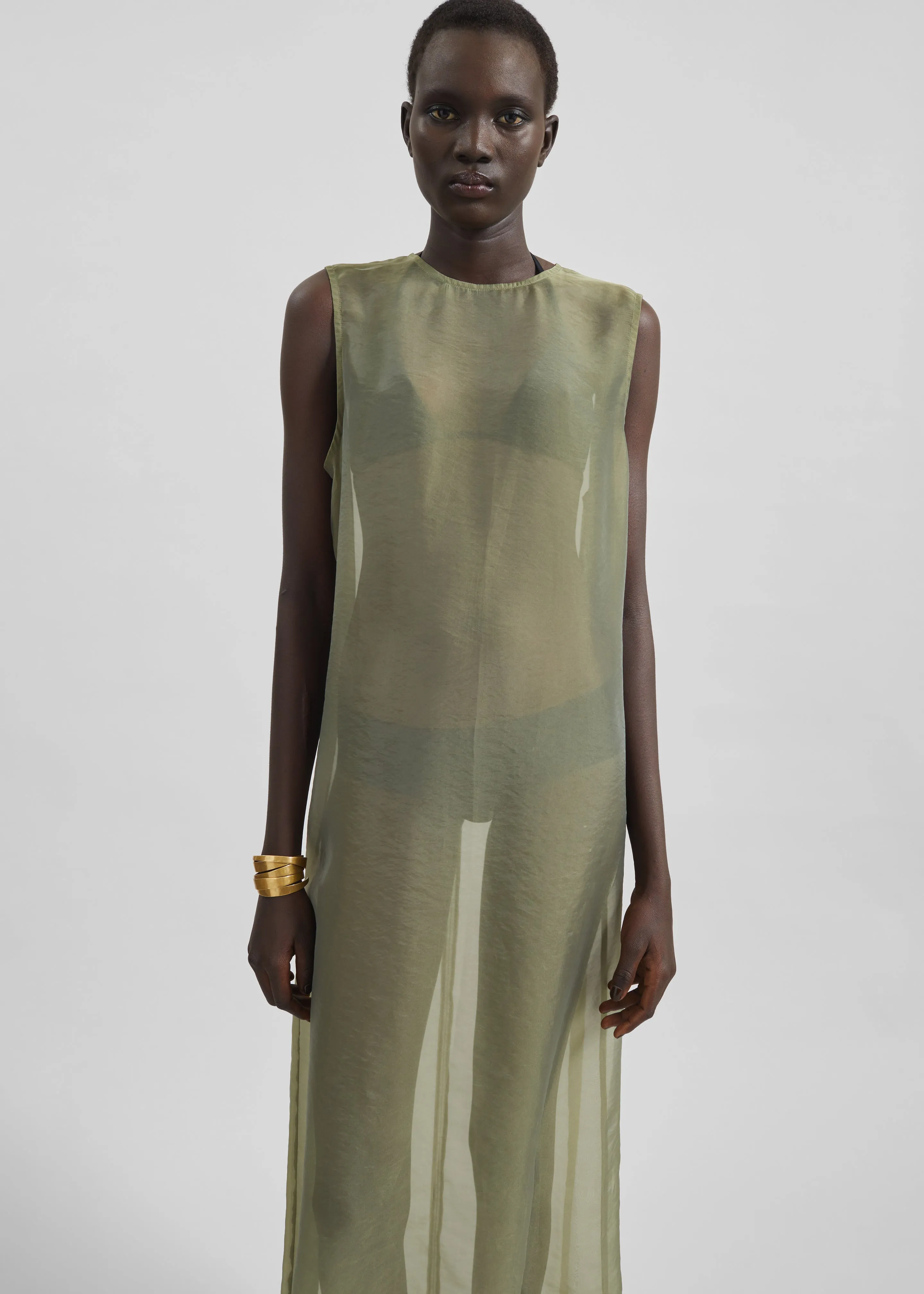 Corindi Sheer Organza Dress - Olive sold by Frankie Shop product image thumbnail 2