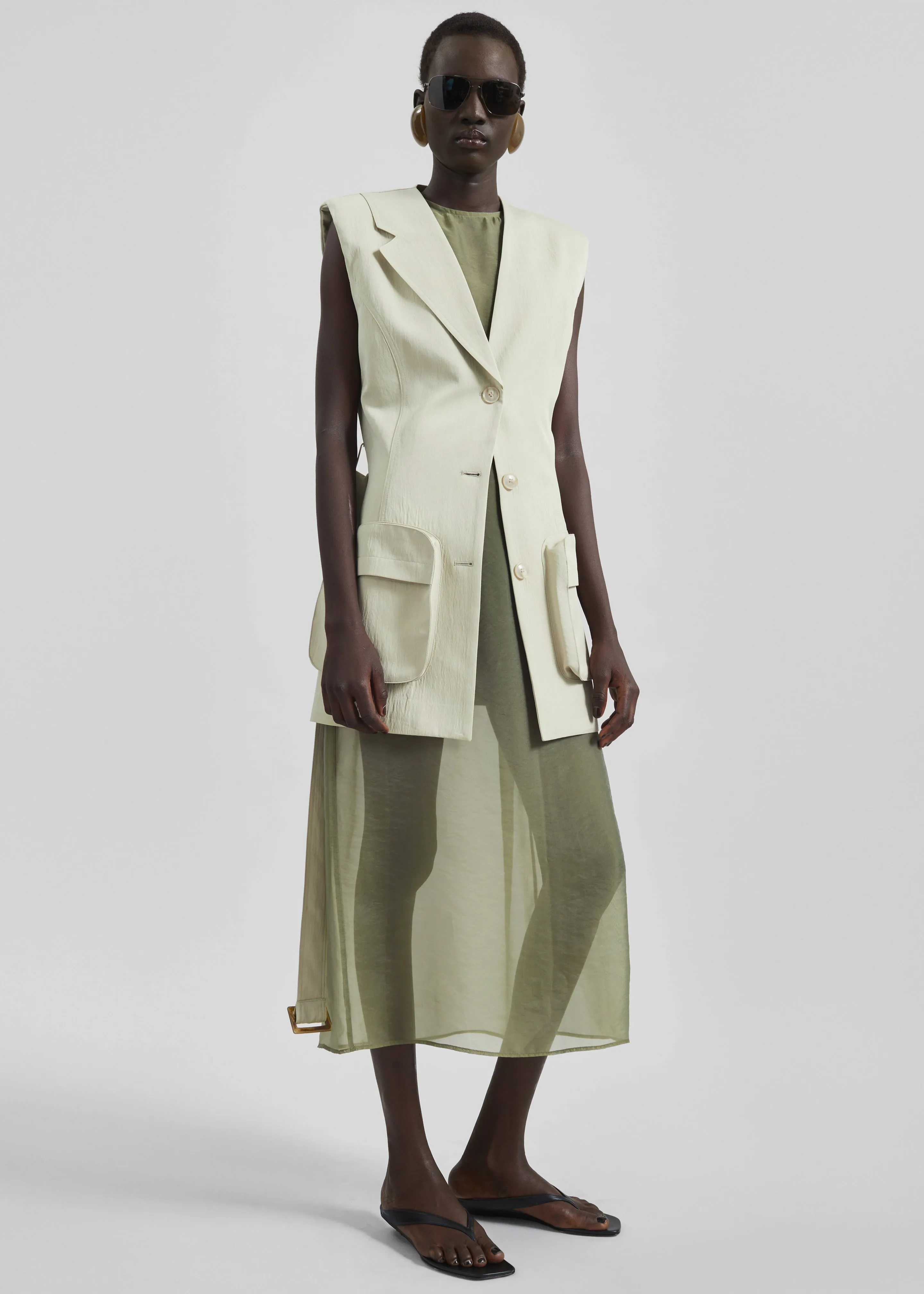 Carral Belted Vest - Pale Green sold by Frankie Shop product image thumbnail 4