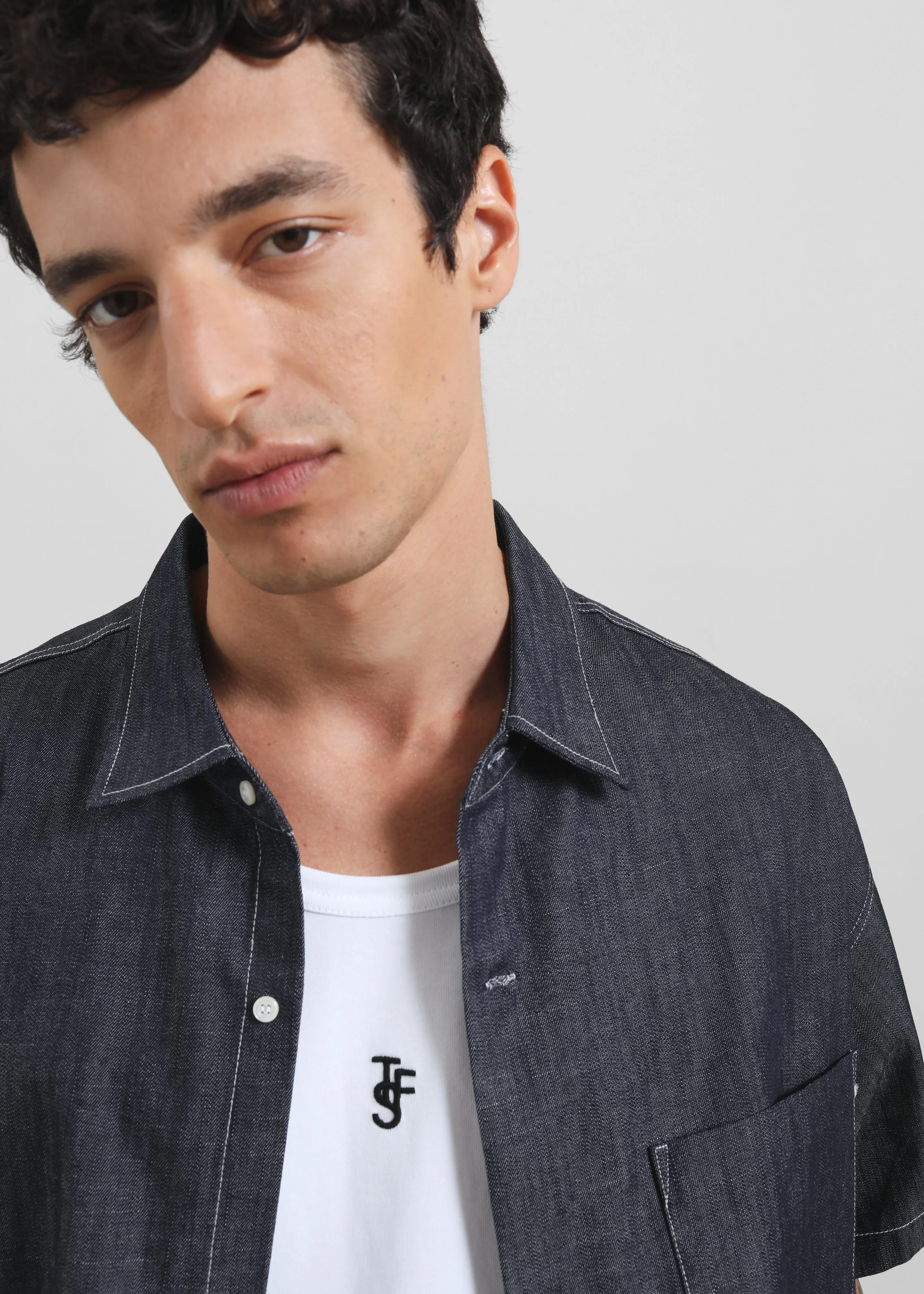 Axton Denim Shirt - Dark Wash sold by Frankie Shop product image thumbnail 3