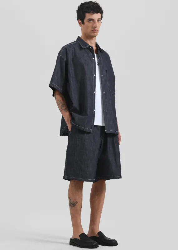 Axton Denim Shirt - Dark Wash sold by Frankie Shop