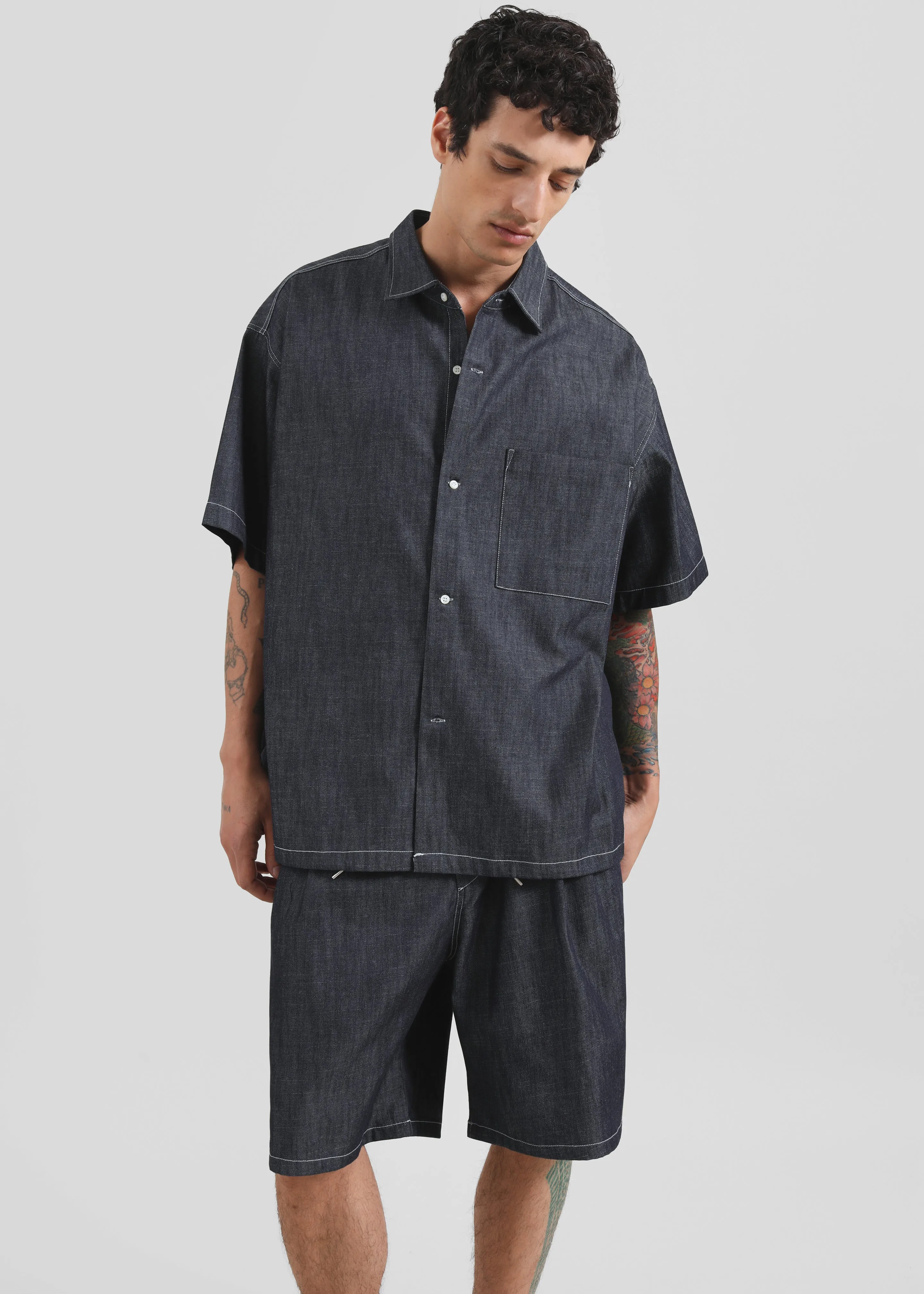 Axton Denim Shirt - Dark Wash sold by Frankie Shop product image thumbnail 4