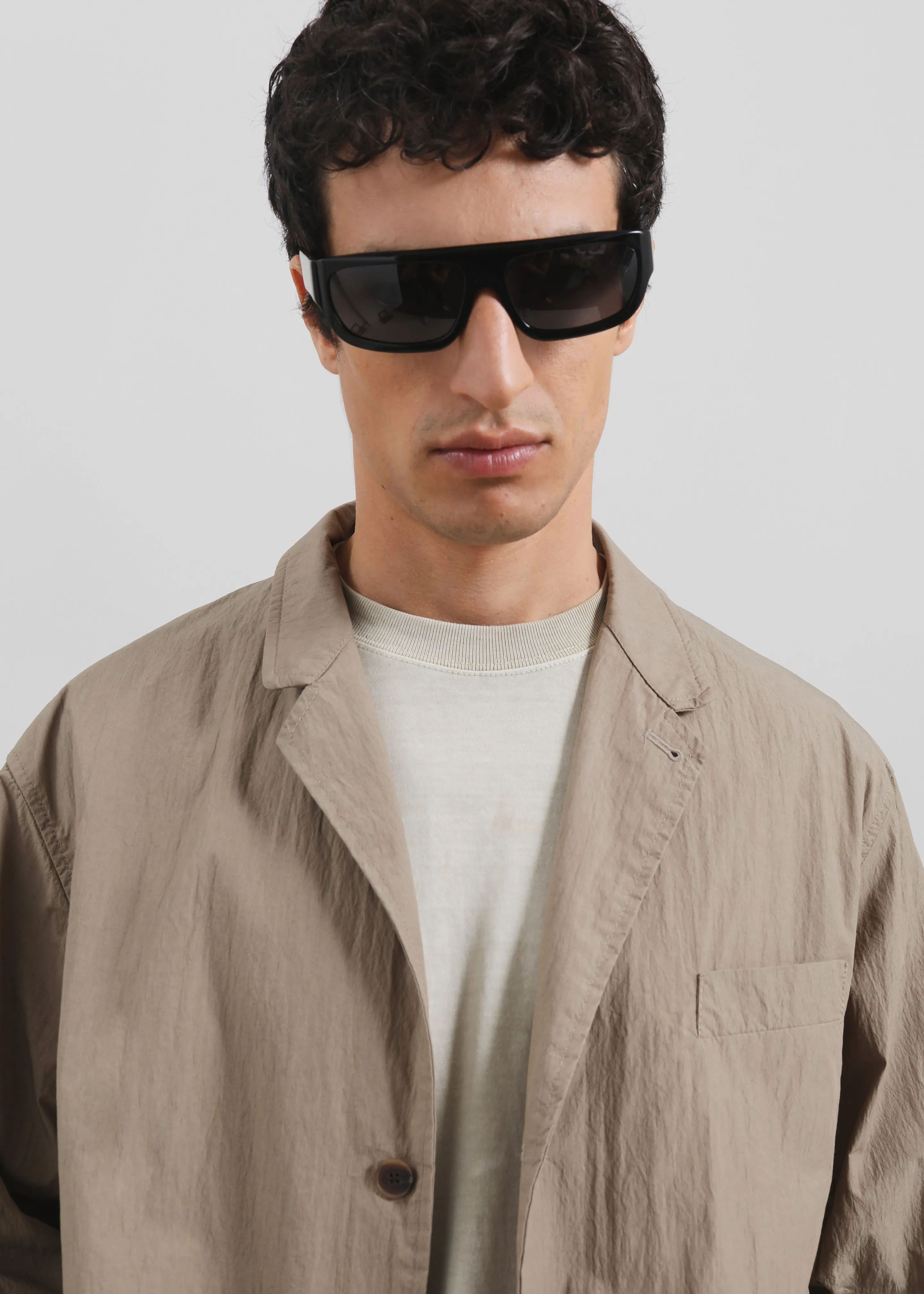 Ohio Crinkled Poplin Blazer - Taupe sold by Frankie Shop product image thumbnail 2