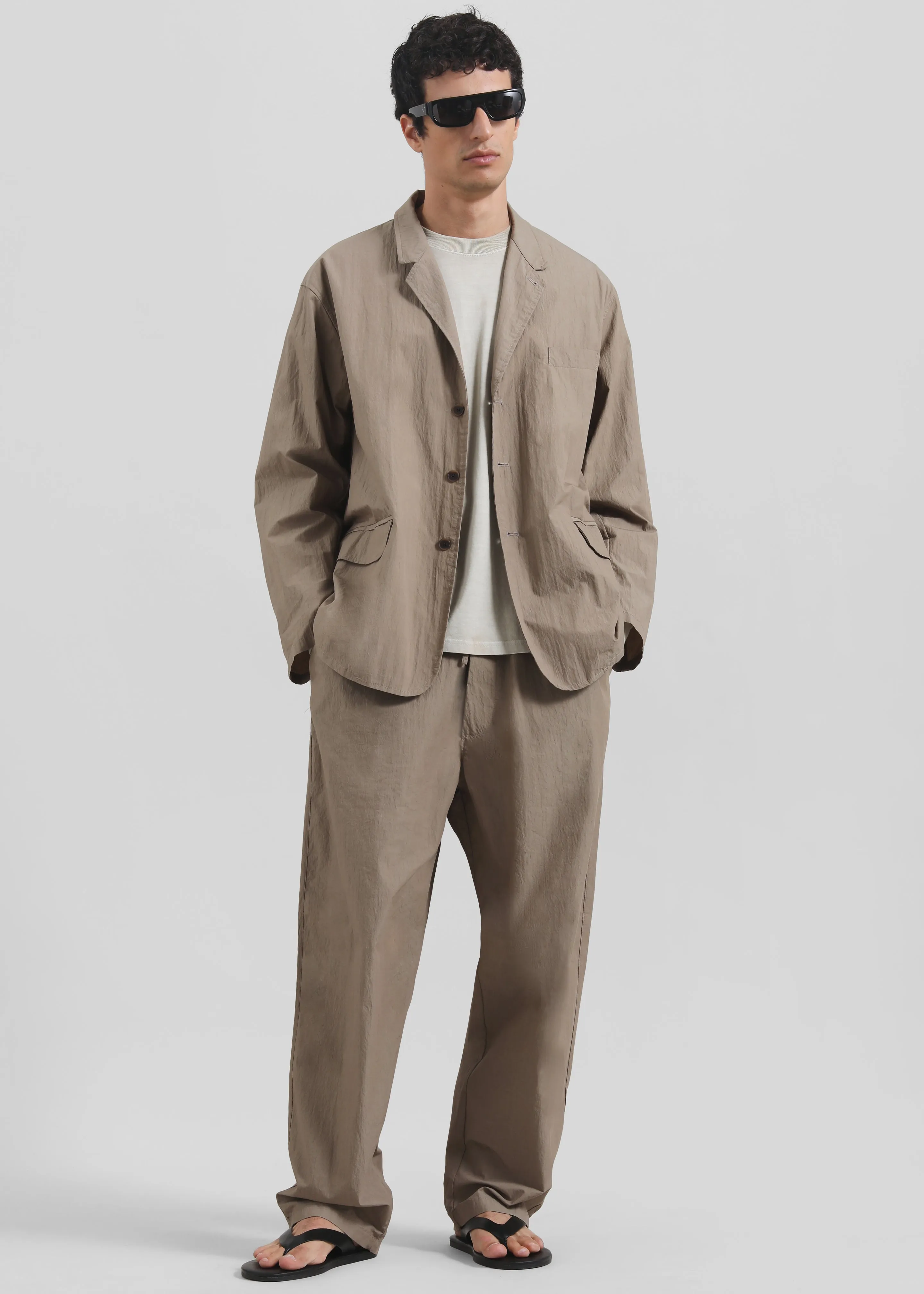 Ohio Crinkled Poplin Blazer - Taupe sold by Frankie Shop product image thumbnail 5