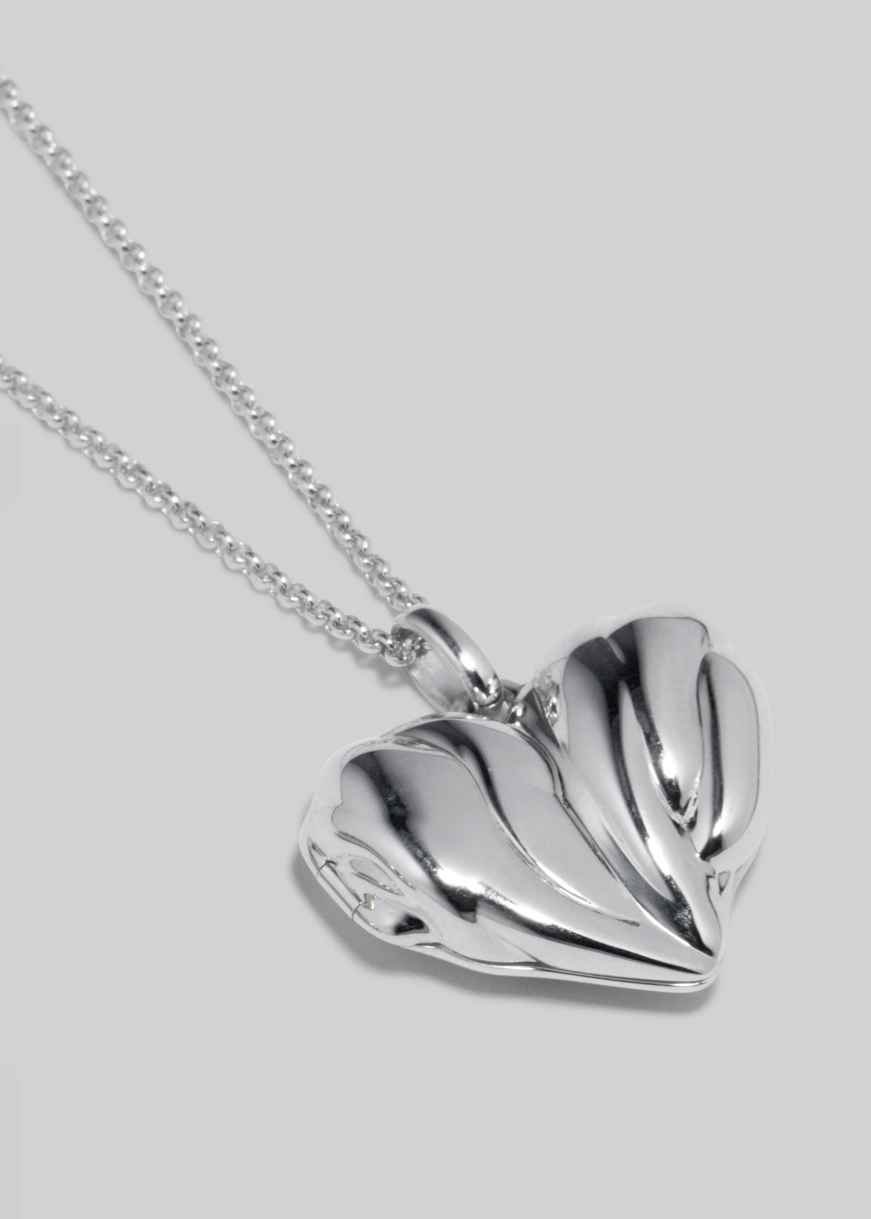 Completedworks Heart Locket Pendant Necklace - Silver sold by Frankie Shop product image thumbnail 5