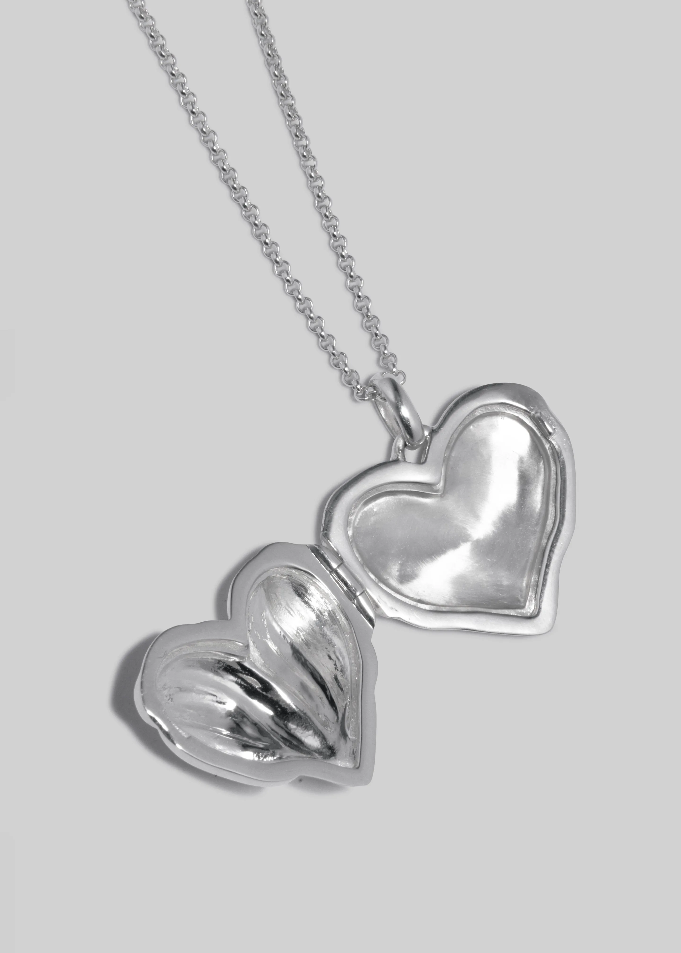 Completedworks Heart Locket Pendant Necklace - Silver sold by Frankie Shop product image thumbnail 4