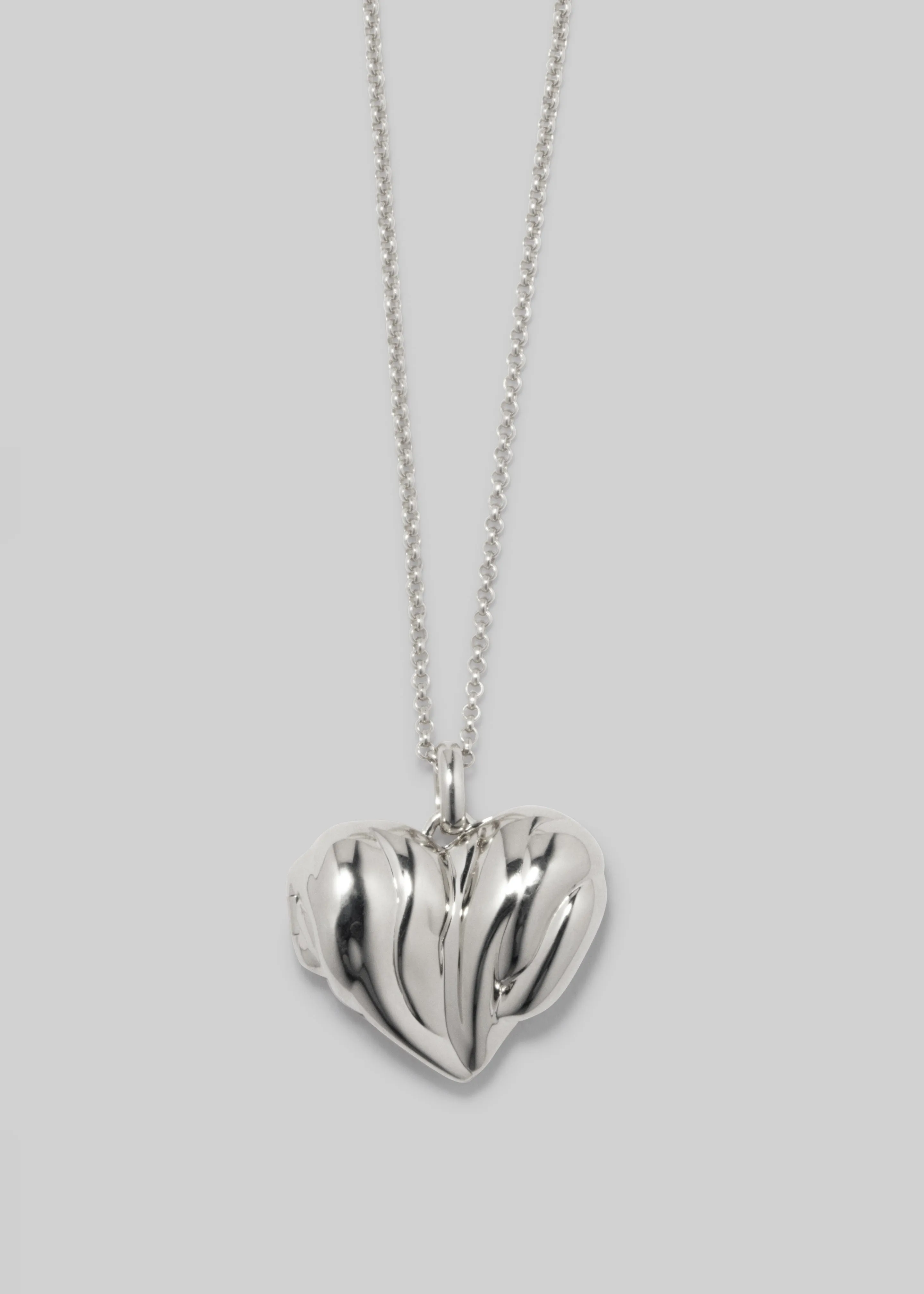 Completedworks Heart Locket Pendant Necklace - Silver sold by Frankie Shop product image thumbnail 2