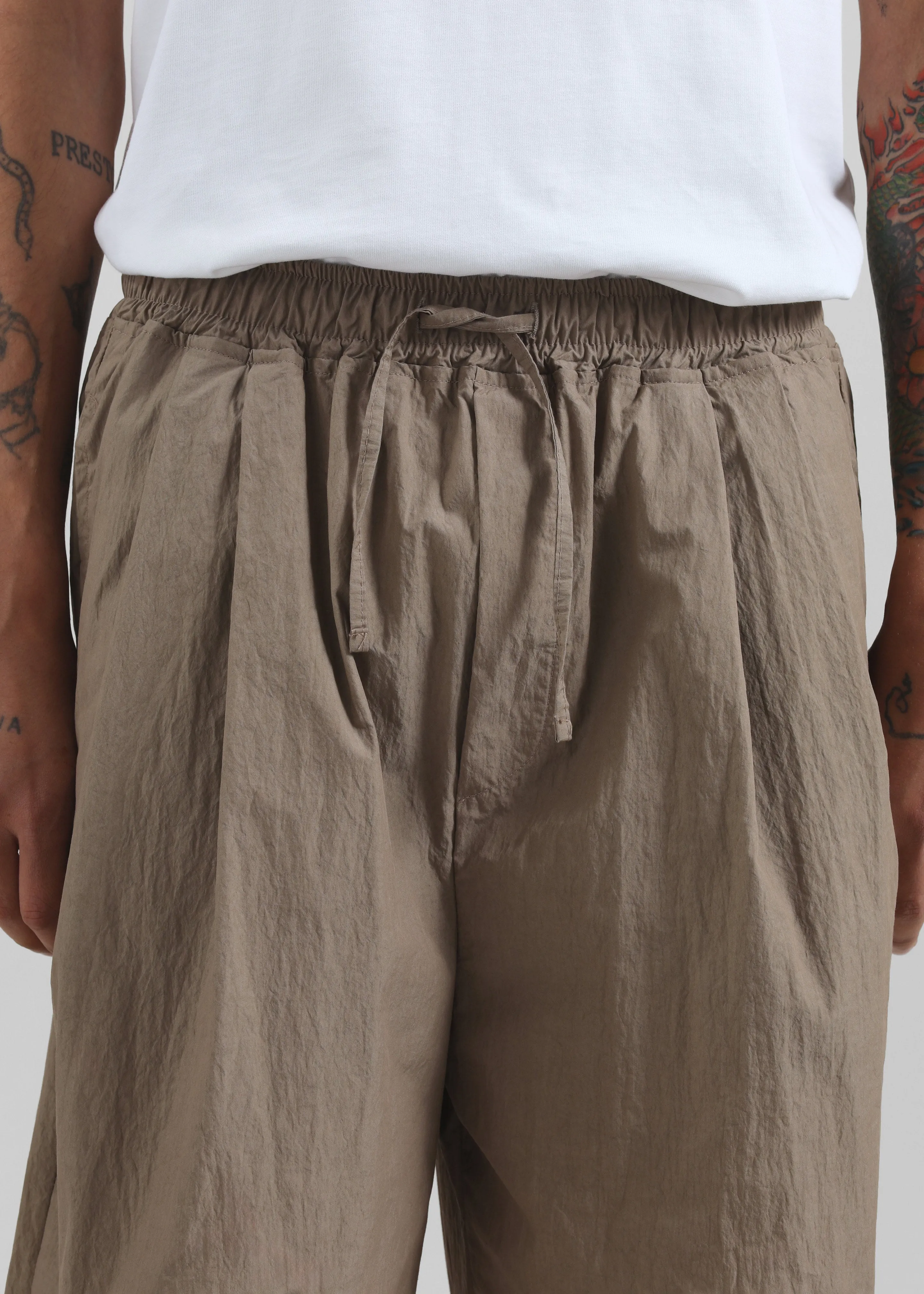 Ohio Crinkled Poplin Shorts - Taupe sold by Frankie Shop product image thumbnail 3