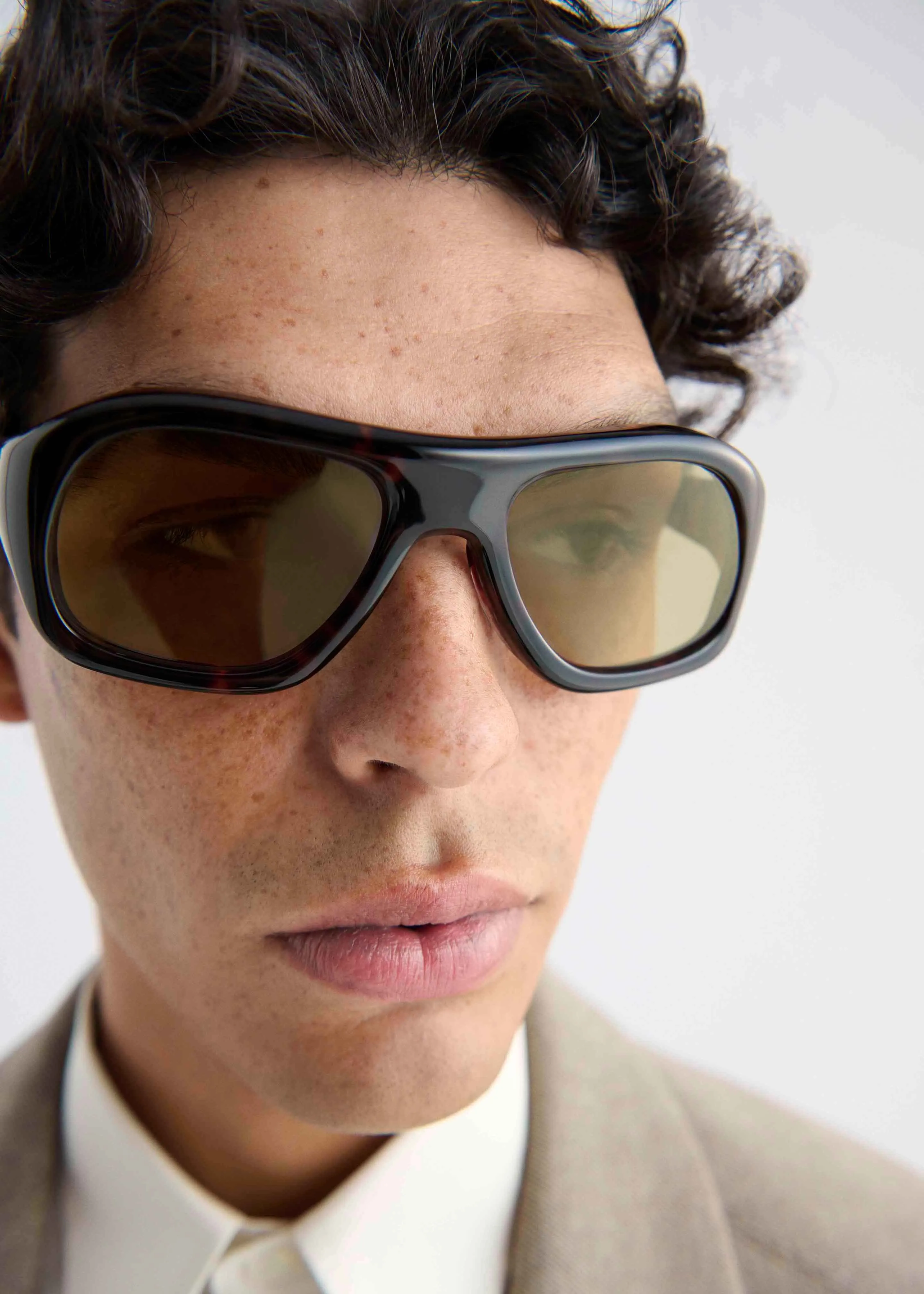 Port Tanger Gray Sunglasses - Myrrh Acetate/Olive Lens sold by Frankie Shop product image thumbnail 5