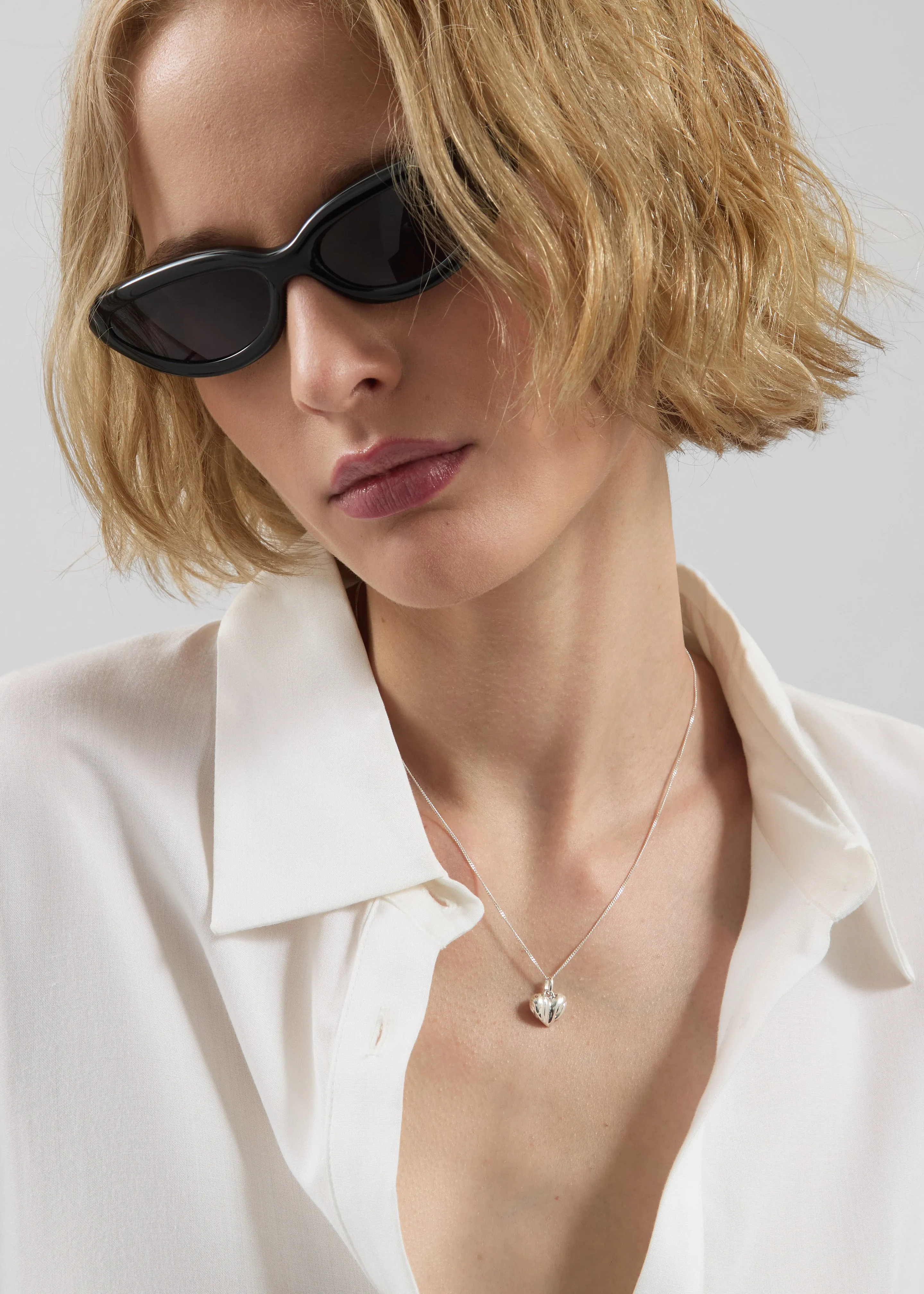 Completedworks Small Heart Locket Necklace - Silver sold by Frankie Shop product image thumbnail 5