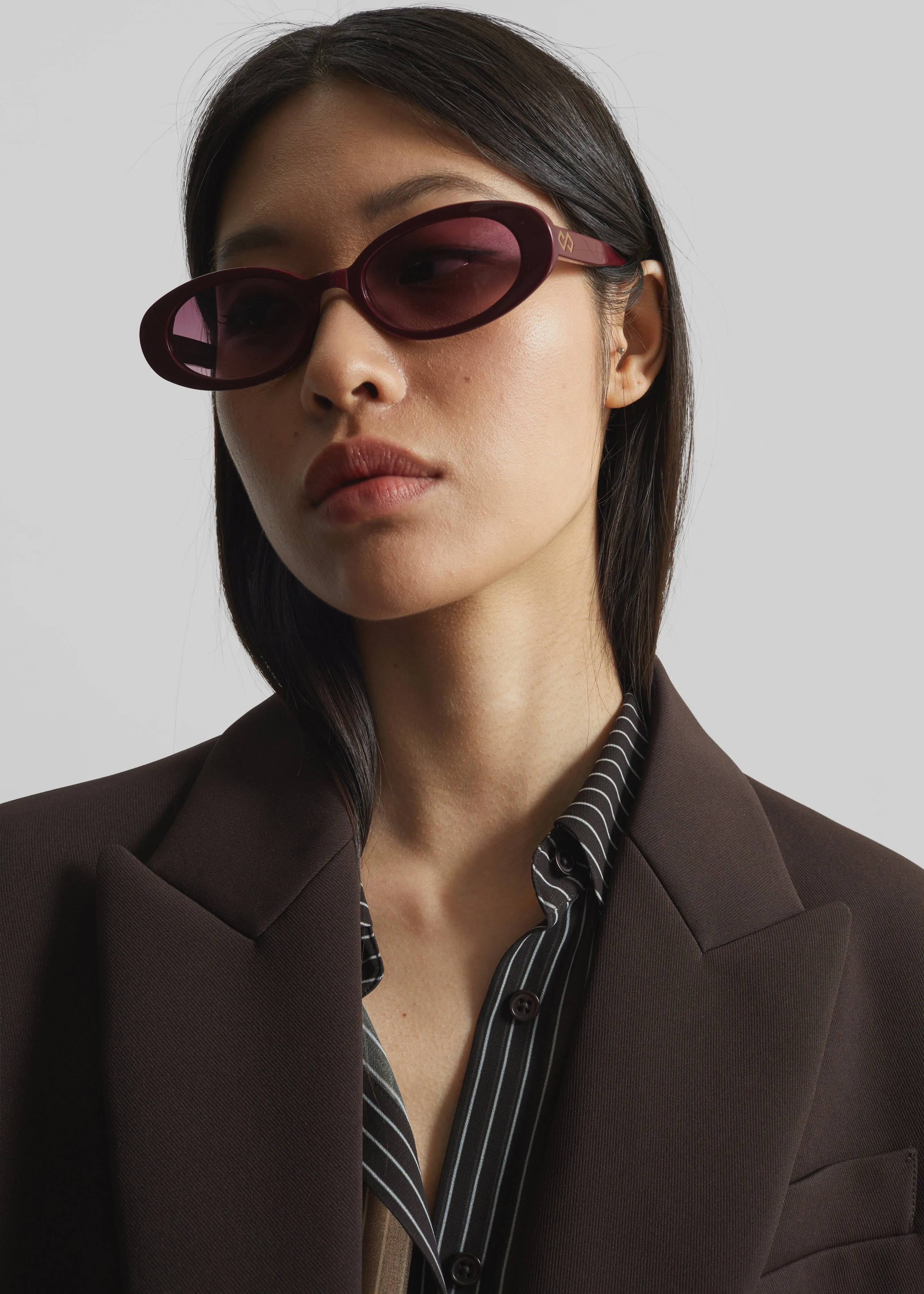 Karen Wazen Olivia Sunglasses - Burgundy sold by Frankie Shop product image thumbnail 3