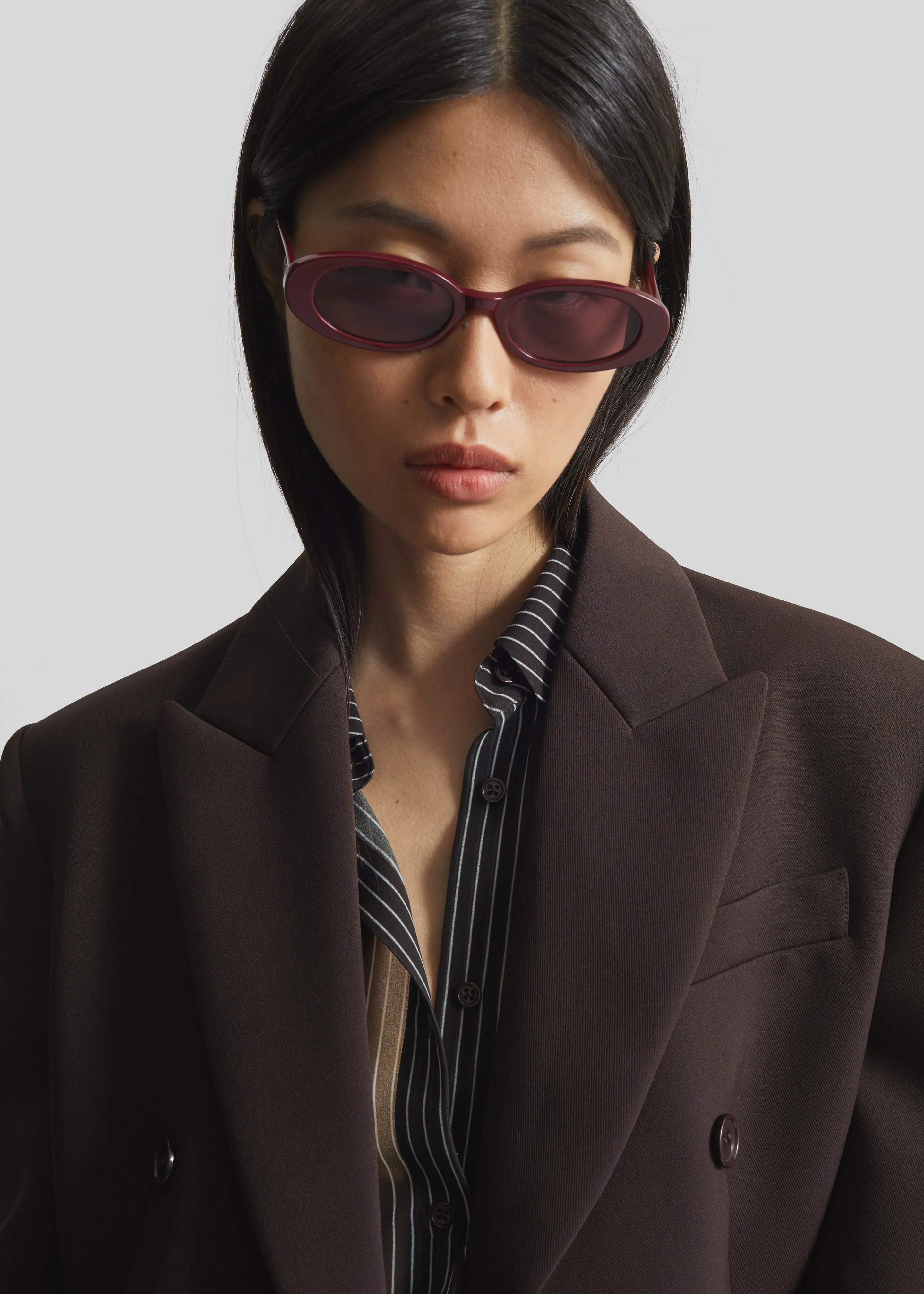 Karen Wazen Olivia Sunglasses - Burgundy sold by Frankie Shop product image thumbnail 5