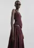 Gaeta Wide Corded Waistband Culottes - Burgundy sold by Frankie Shop