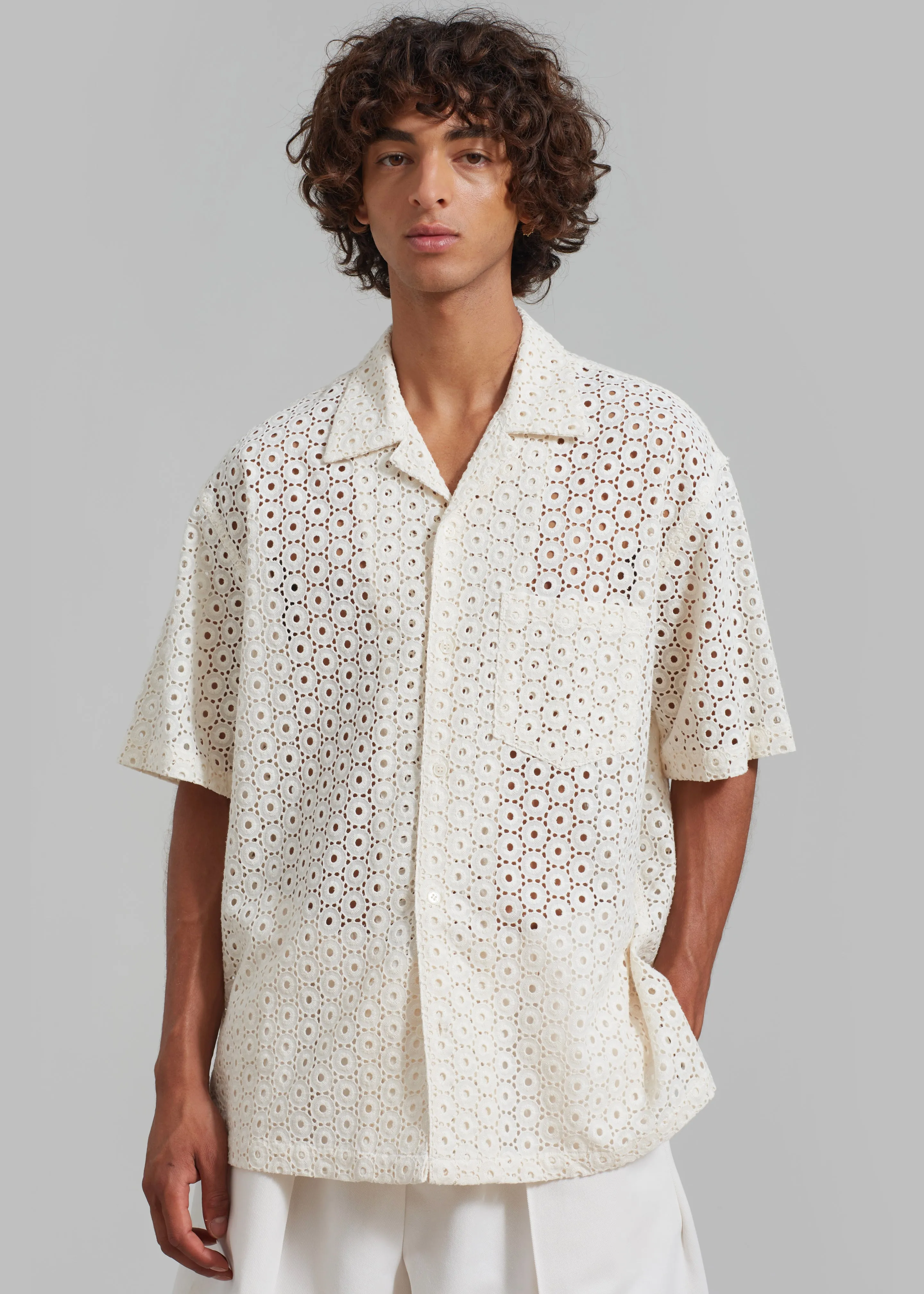 Landon Short Sleeve Shirt - Beige sold by Frankie Shop product image thumbnail 5