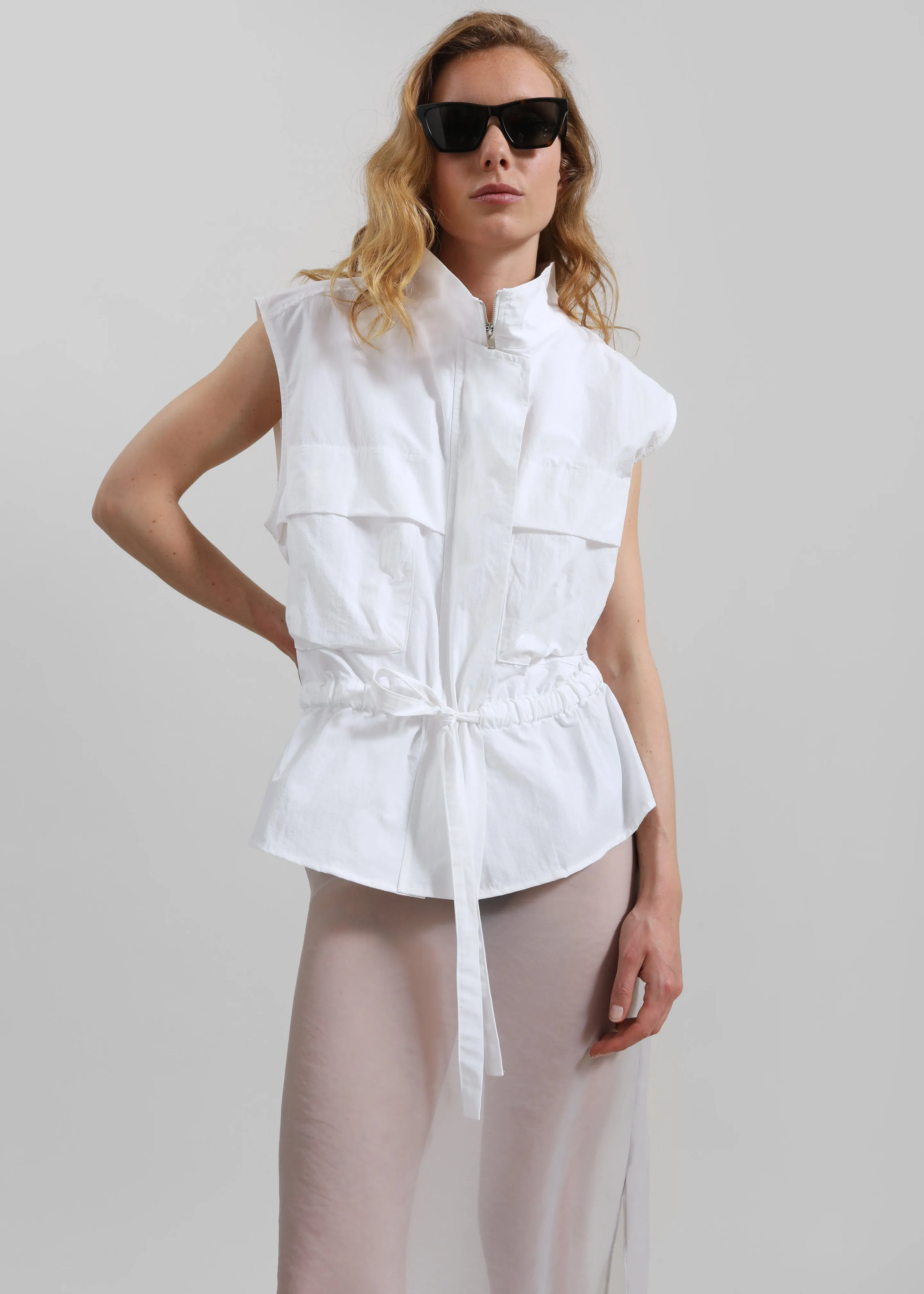 Rowley Utility Vest - White sold by Frankie Shop product image thumbnail 2
