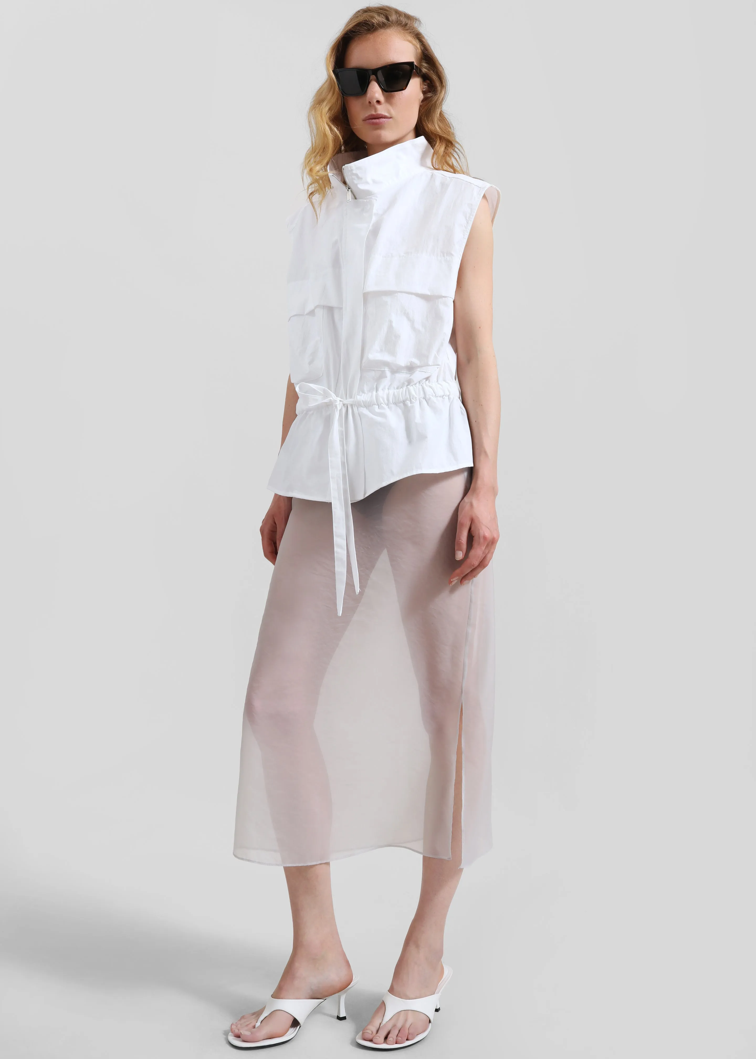 Rowley Utility Vest - White sold by Frankie Shop product image thumbnail 3