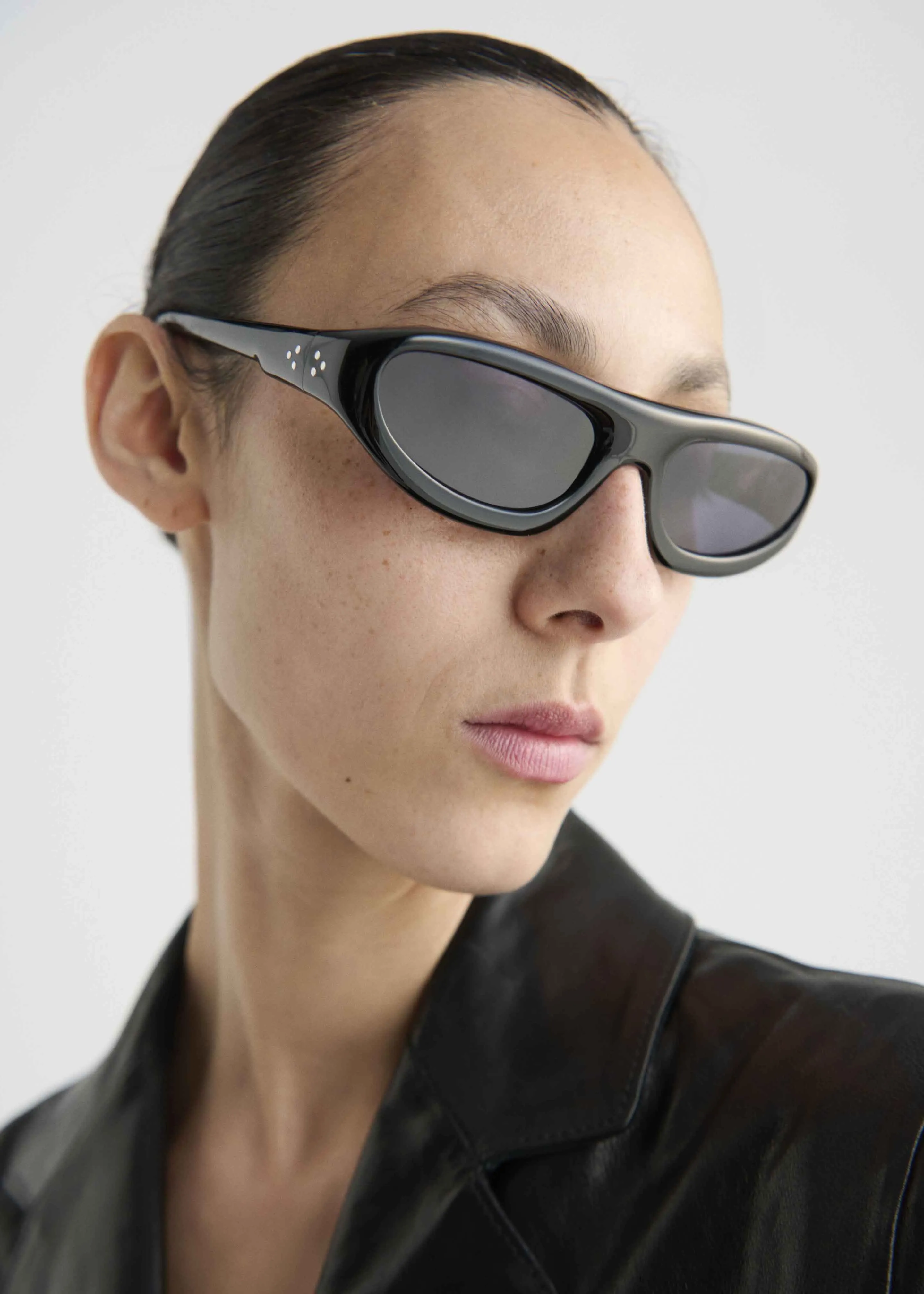 Port Tanger Uns Sunglasses - Black Acetate/Black Lens sold by Frankie Shop product image thumbnail 4