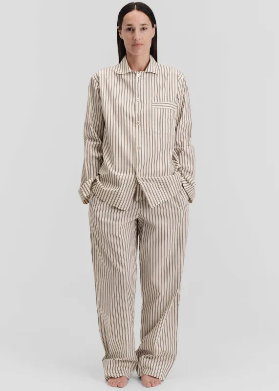 Tekla Poplin Pyjama Pants - Hopper Stripes made by Frankie Shop