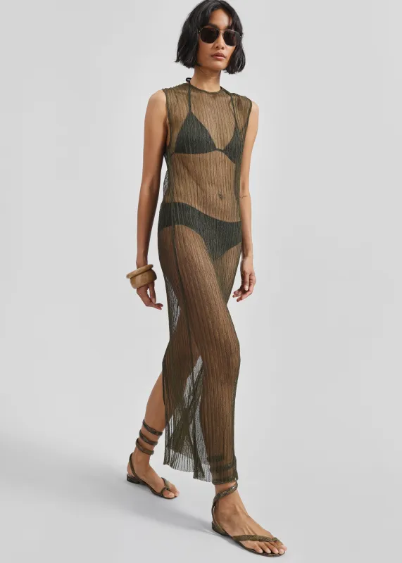 Annecy Lace Dress - Olive sold by Frankie Shop