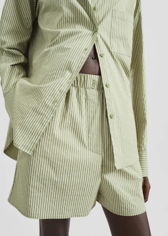 Lui Boxer Shorts - Green Stripe sold by Frankie Shop